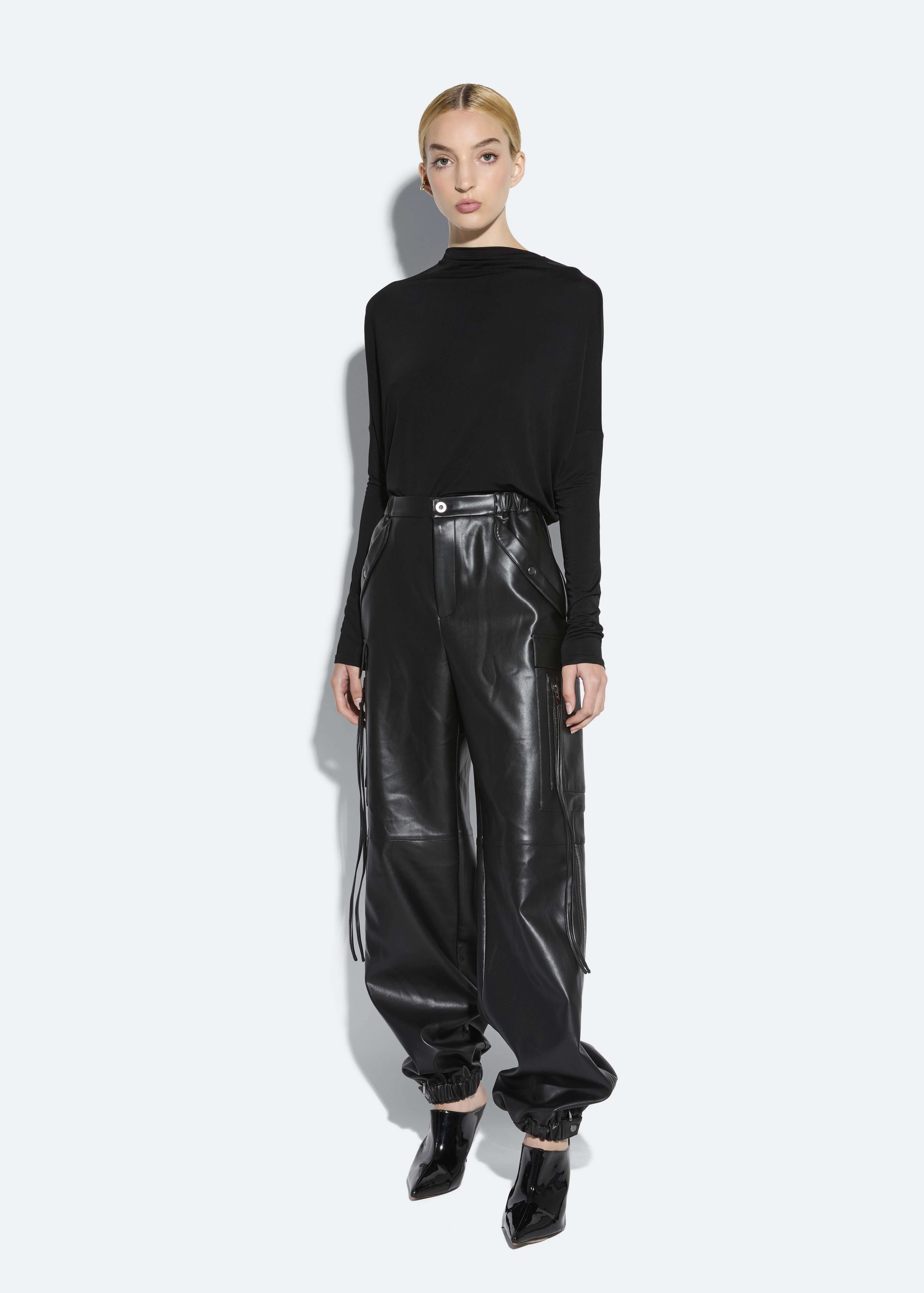 Faux Leather Utility Jogger Pant - 2