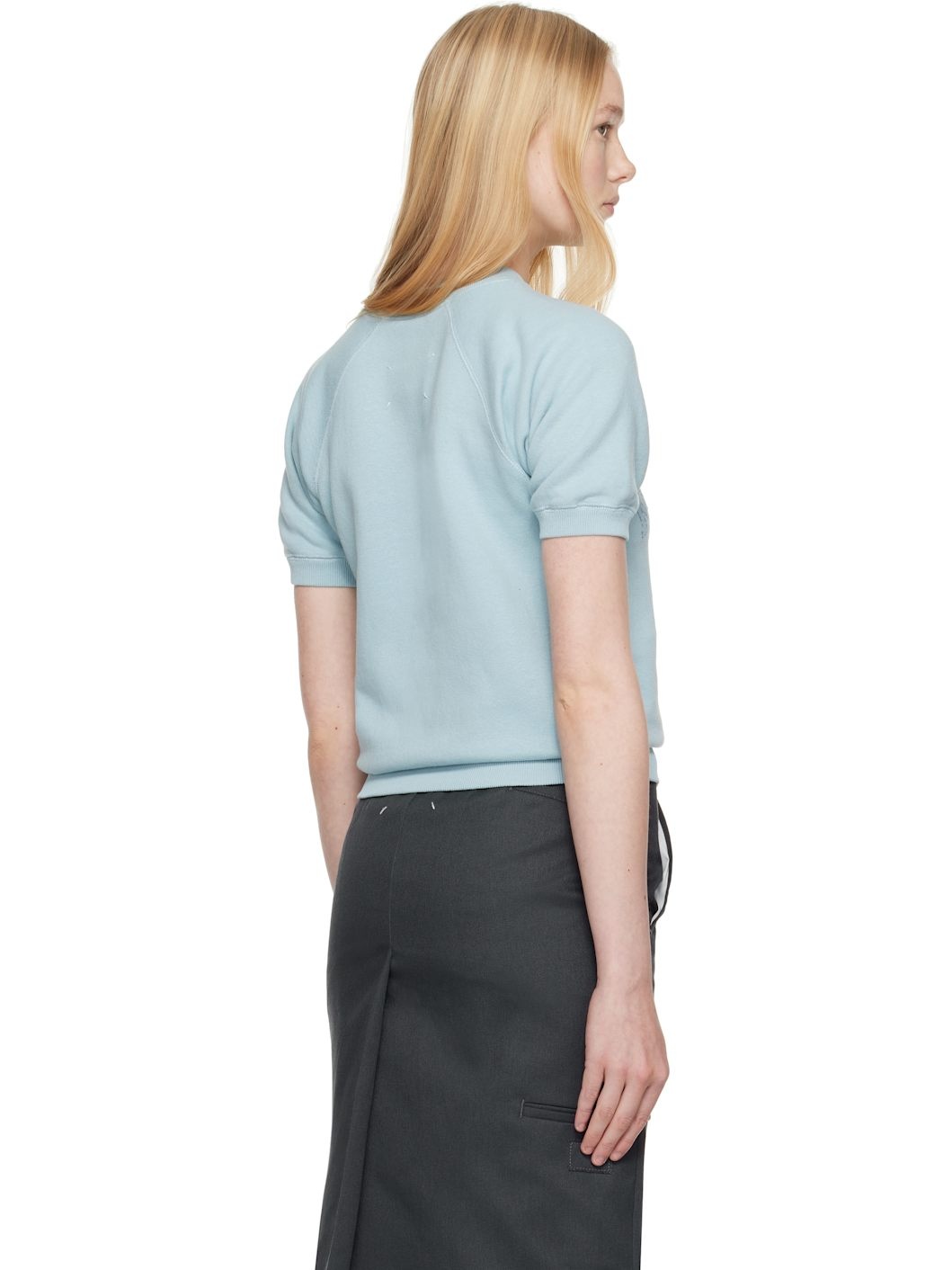 Blue Short Sleeve Sweatshirt - 3