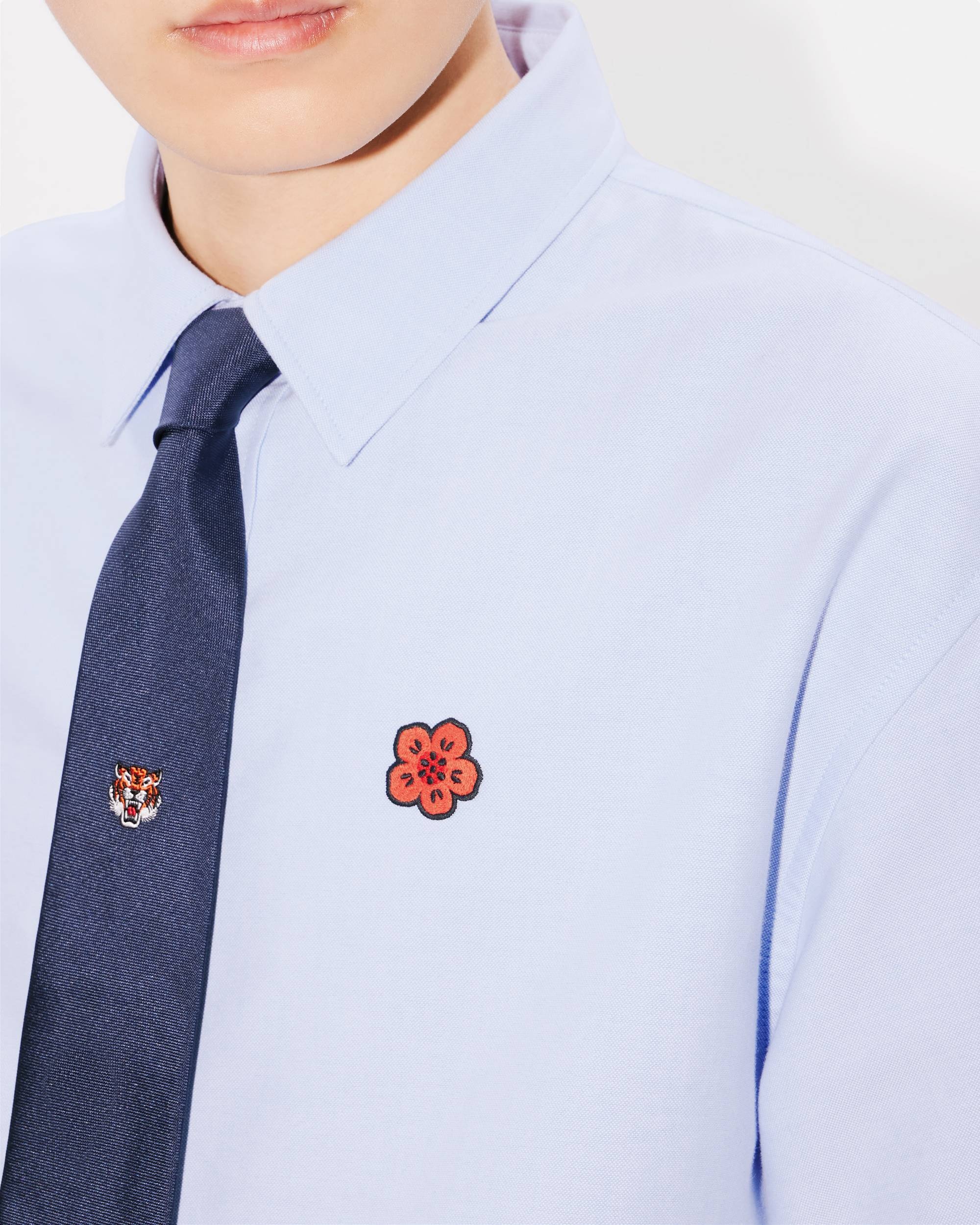 'KENZO Varsity' embroidered silk tie - 3
