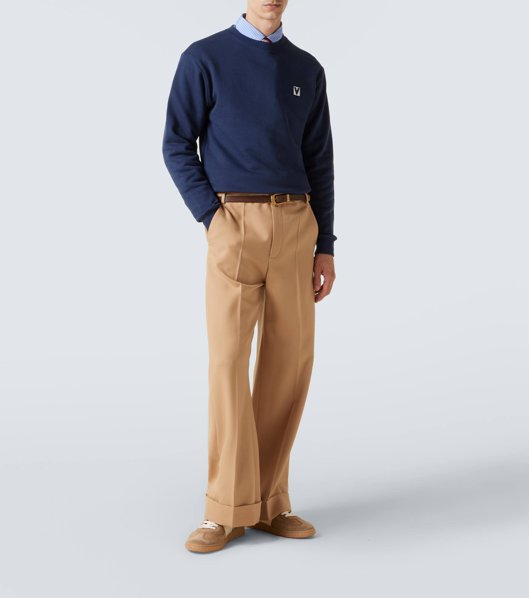 VLogo cotton jersey sweatshirt - 2