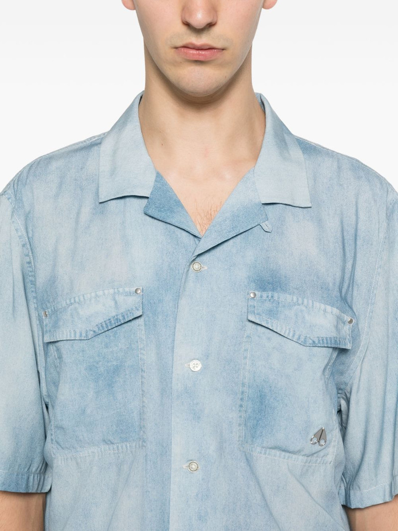 denim-print short-sleeve shirt 5