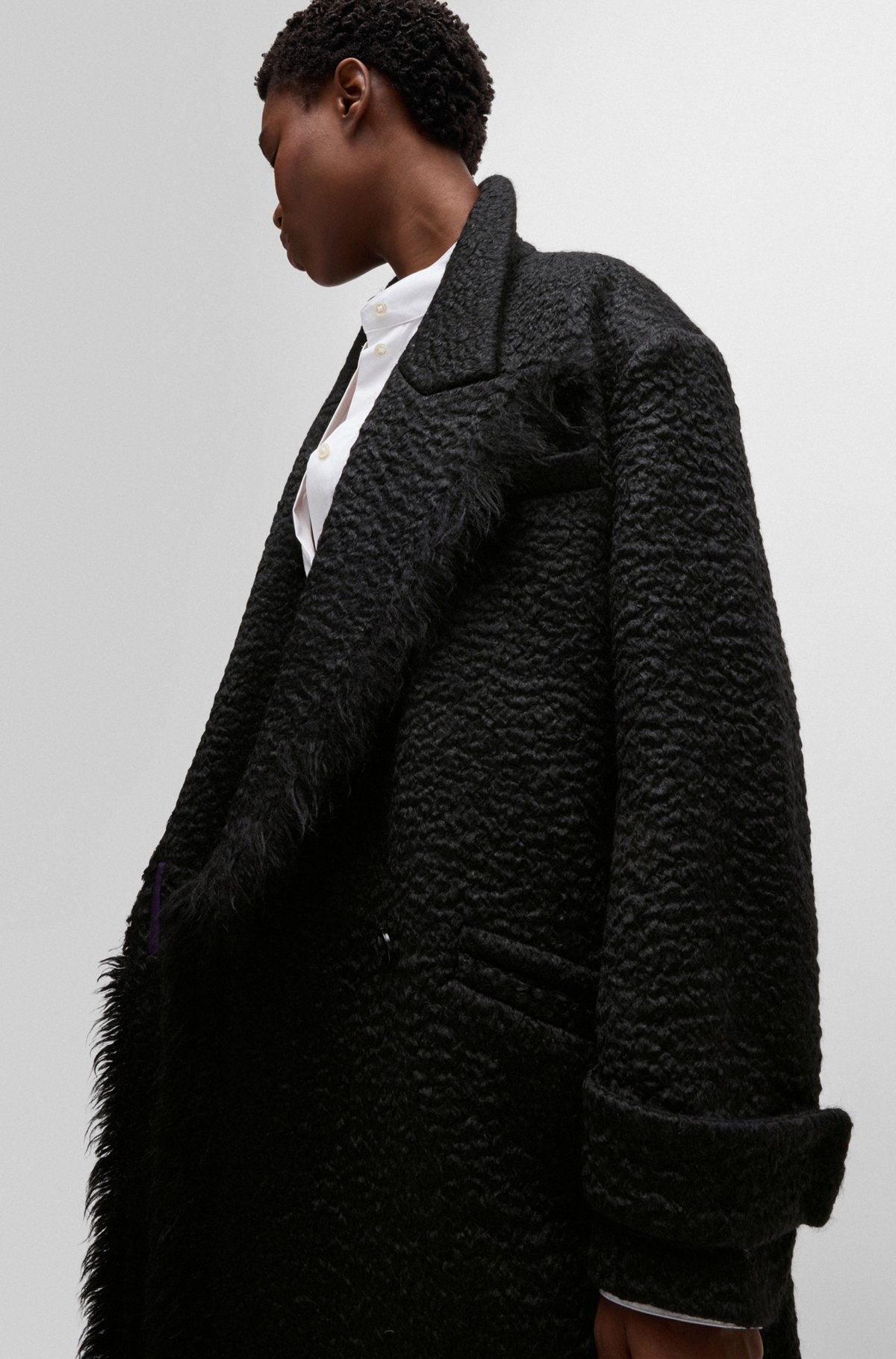 NAOMI X BOSS OVERSIZE-FIT COAT IN WOOL - 6