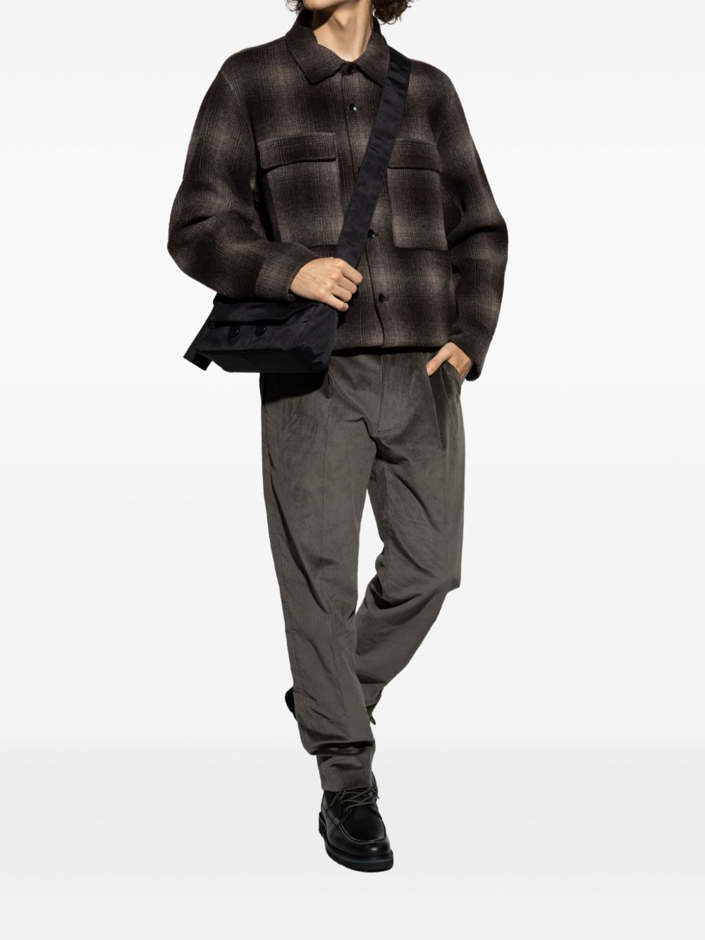plaid chest-pocket overshirt - 2