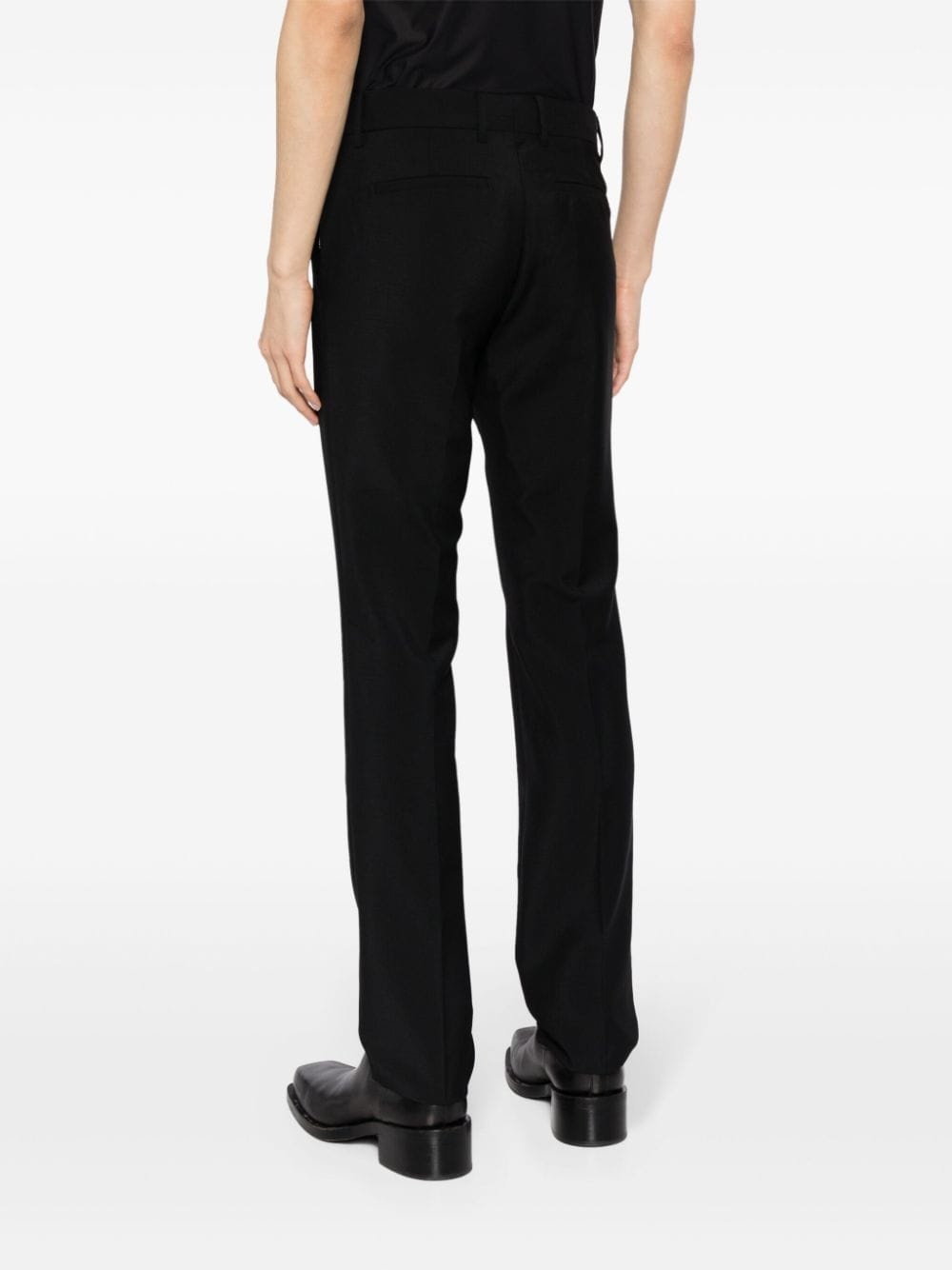 pleat-detail straight-leg trousers - 4