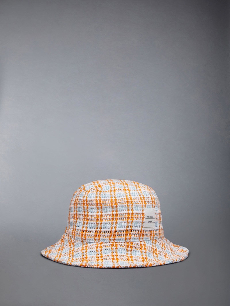 Check Crochet Tweed Classic Bucket Hat 1