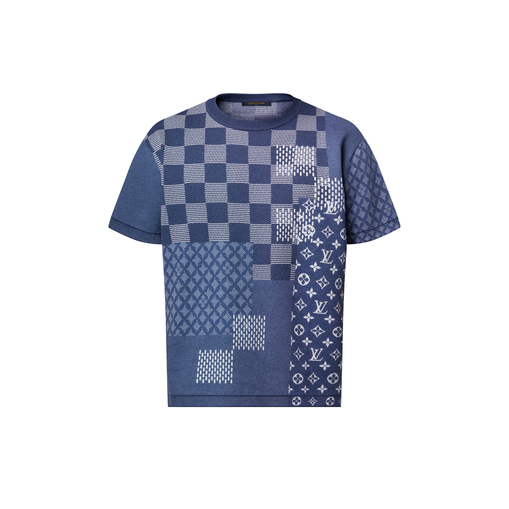 Short-Sleeved Knitted Crewneck - 1