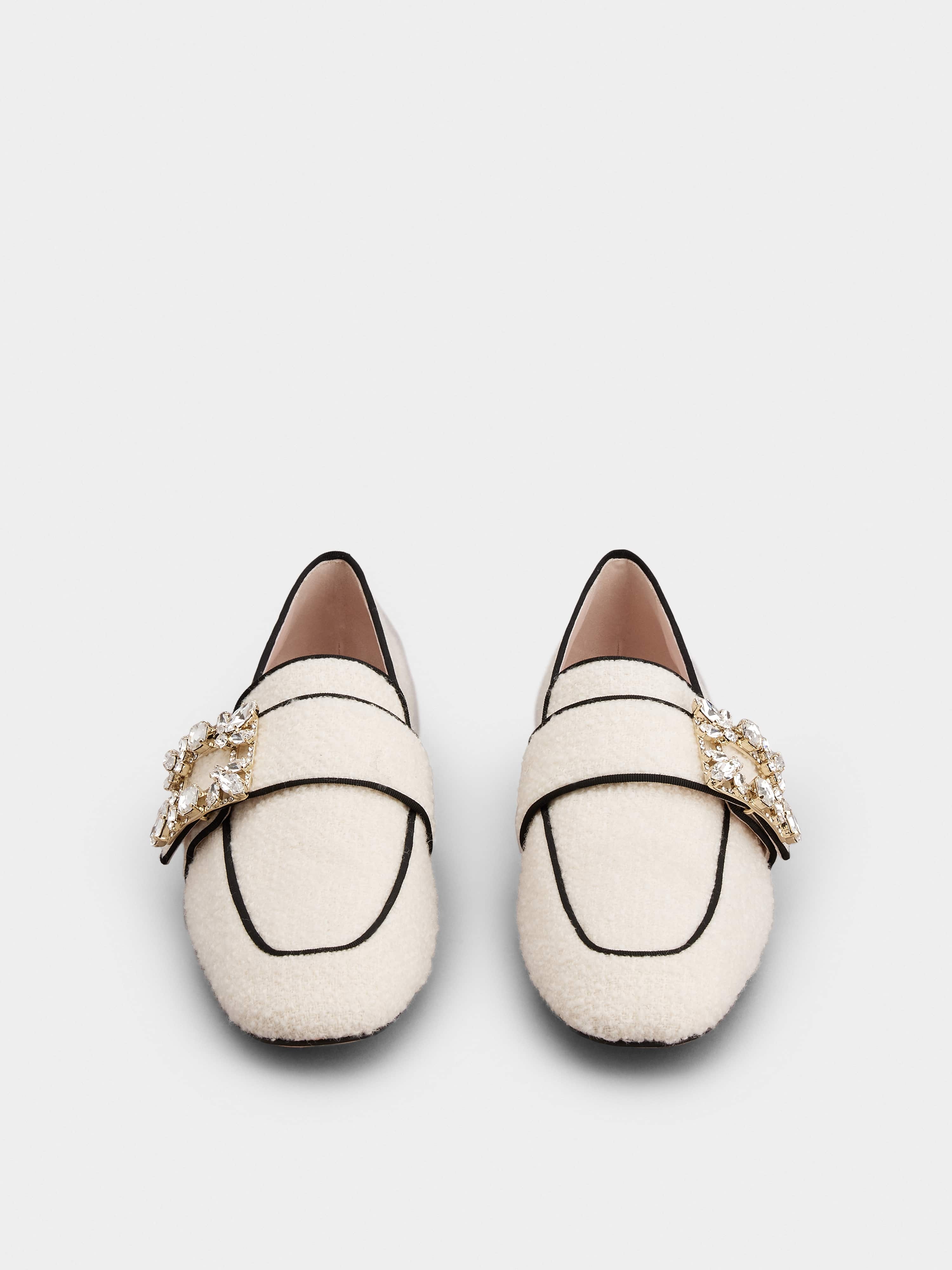 Mini Broche Vivier Buckle Loafers in Fabric - 7