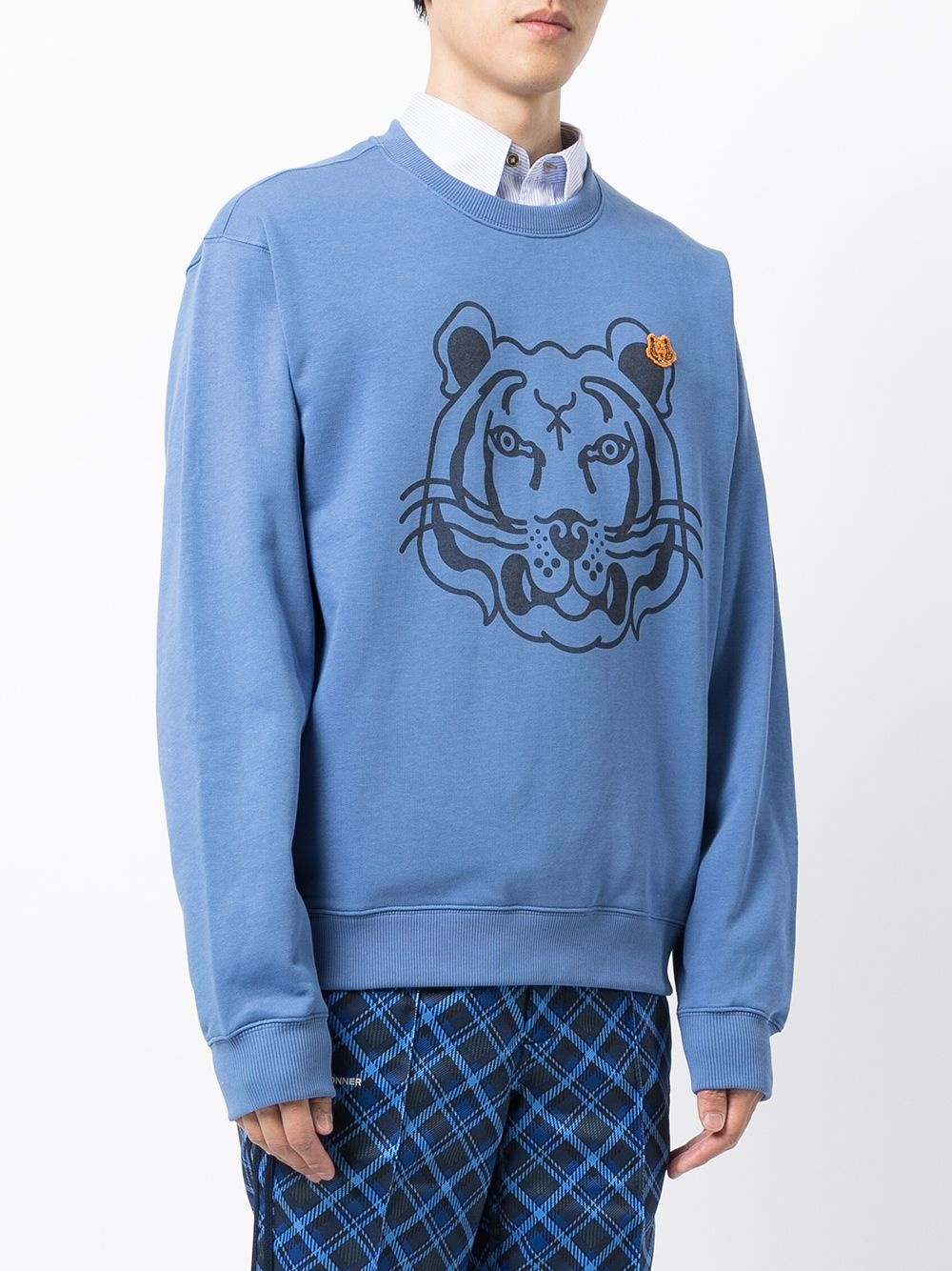 Tiger-print crew neck sweatshirt - 3