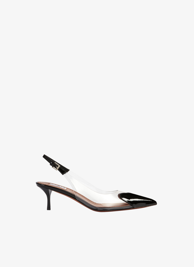 HEART SLINGBACKS IN PATENT LAMBSKIN - 1