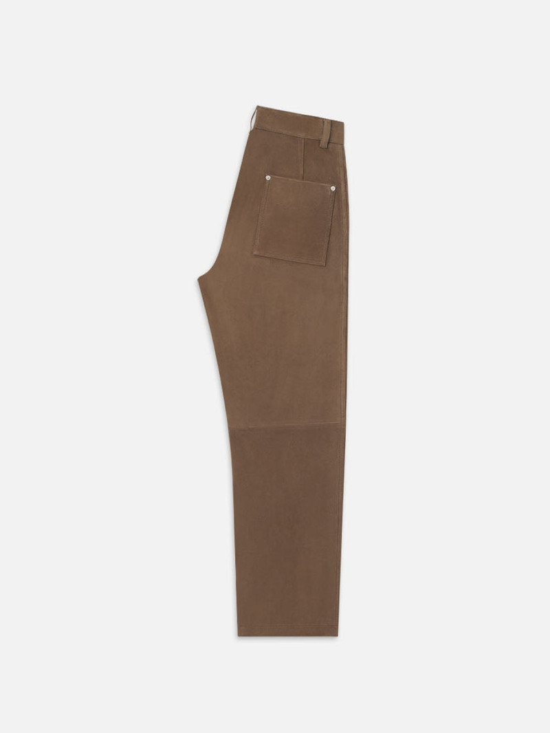 Suede Workwear Pant in Soft Mocha 3