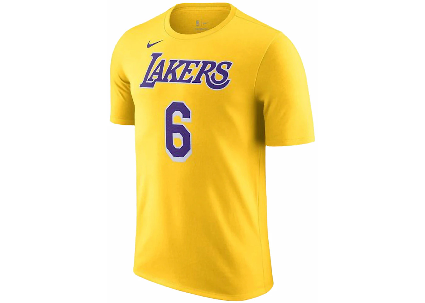 Nike NBA Los Angeles Lakers LeBron James T-shirt Yellow - 1