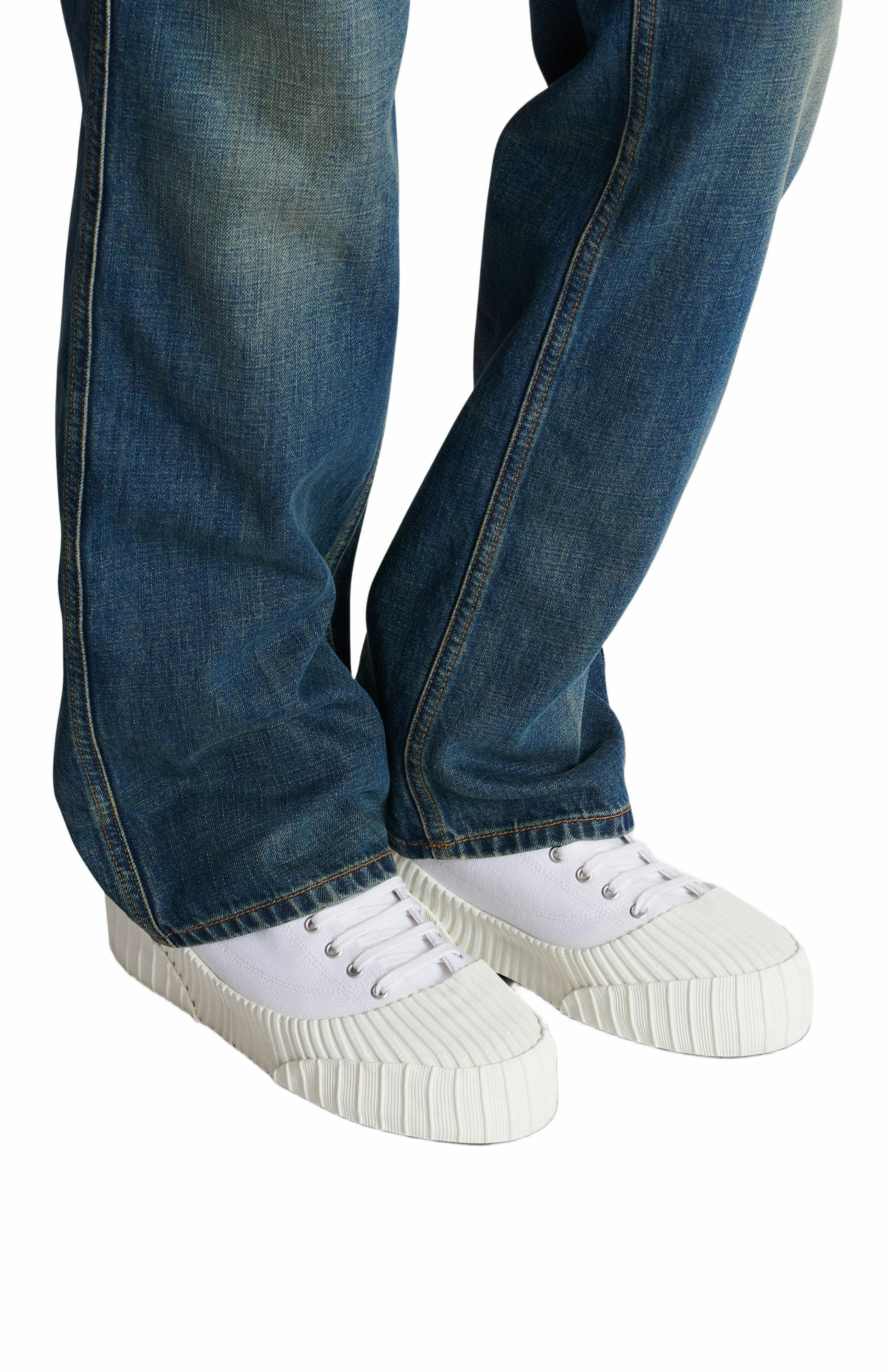 Balmain Riff Low canvas sneakers in White at Nordstrom - 2