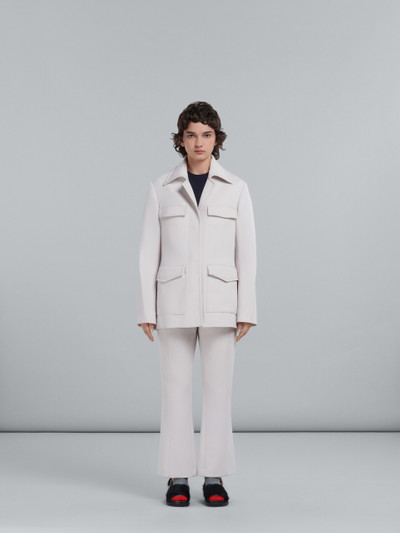 Marni WHITE CAVALRY WOOL-BLEND JACKET outlook