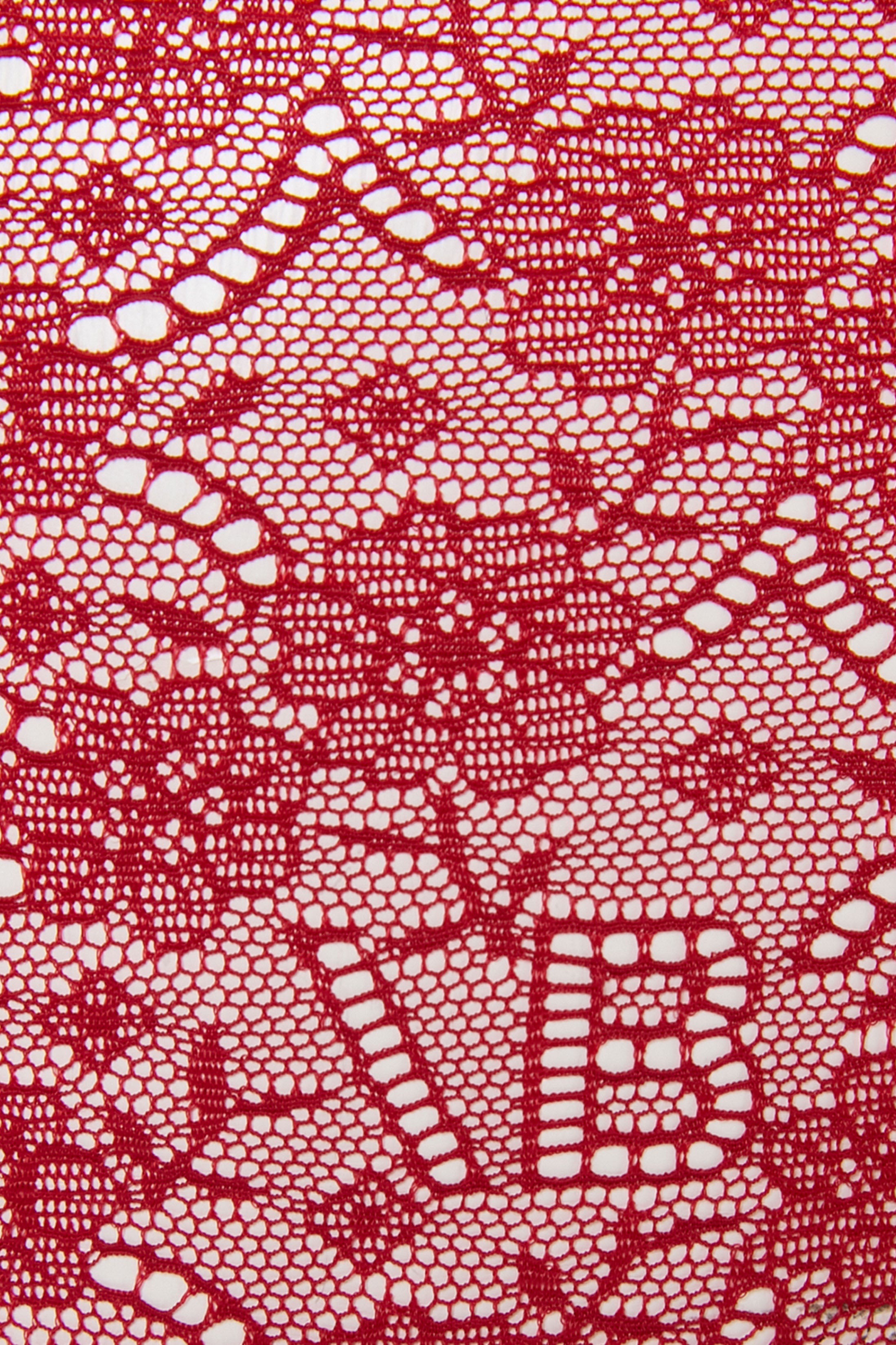 Lace Monogram Knicker In Poppy Red - 2