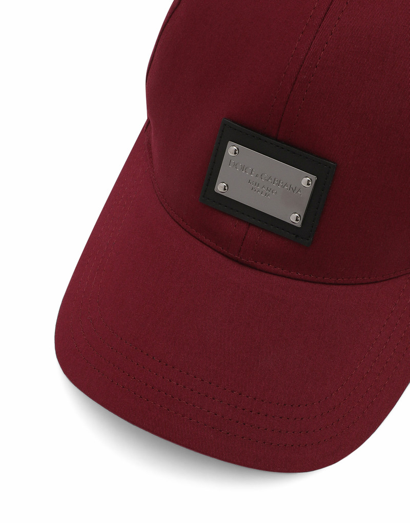 Dolce & Gabbana Cotton baseball cap with logo tag outlook