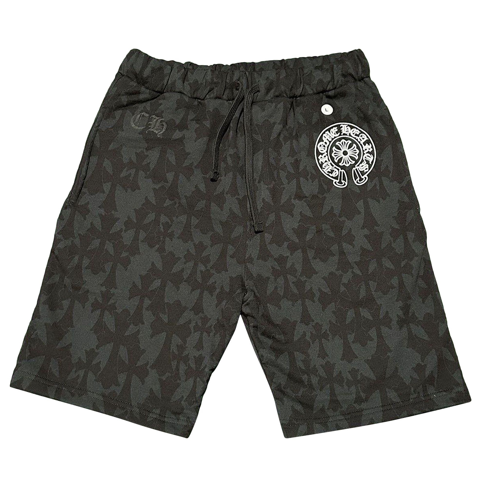 Chrome Hearts Cemetery Cross Sweatshorts 'Black' - 1