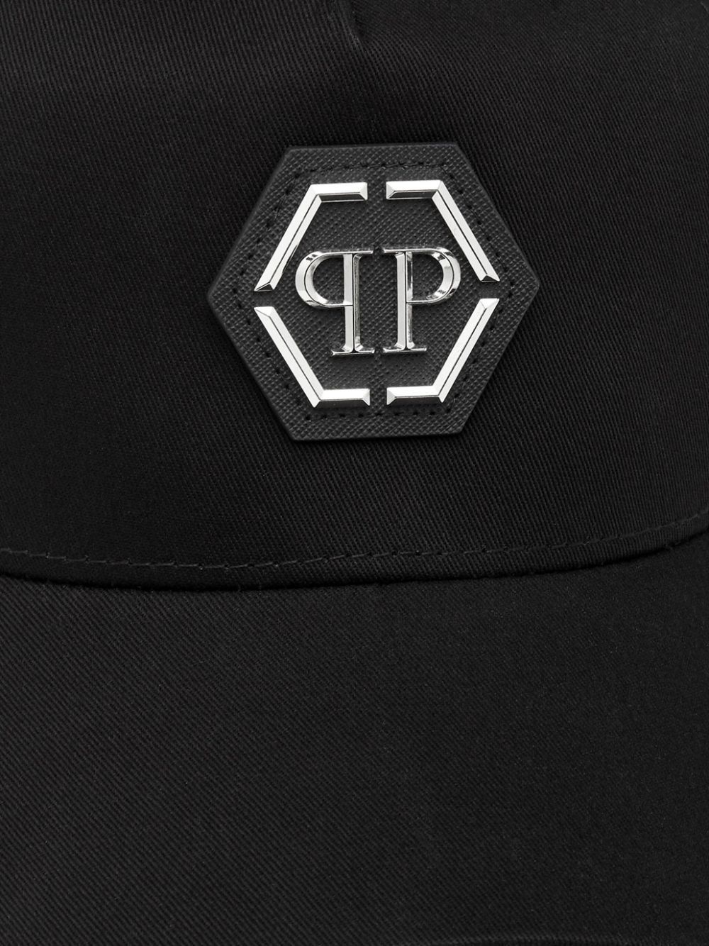 logo-plaque cotton baseball cap - 3