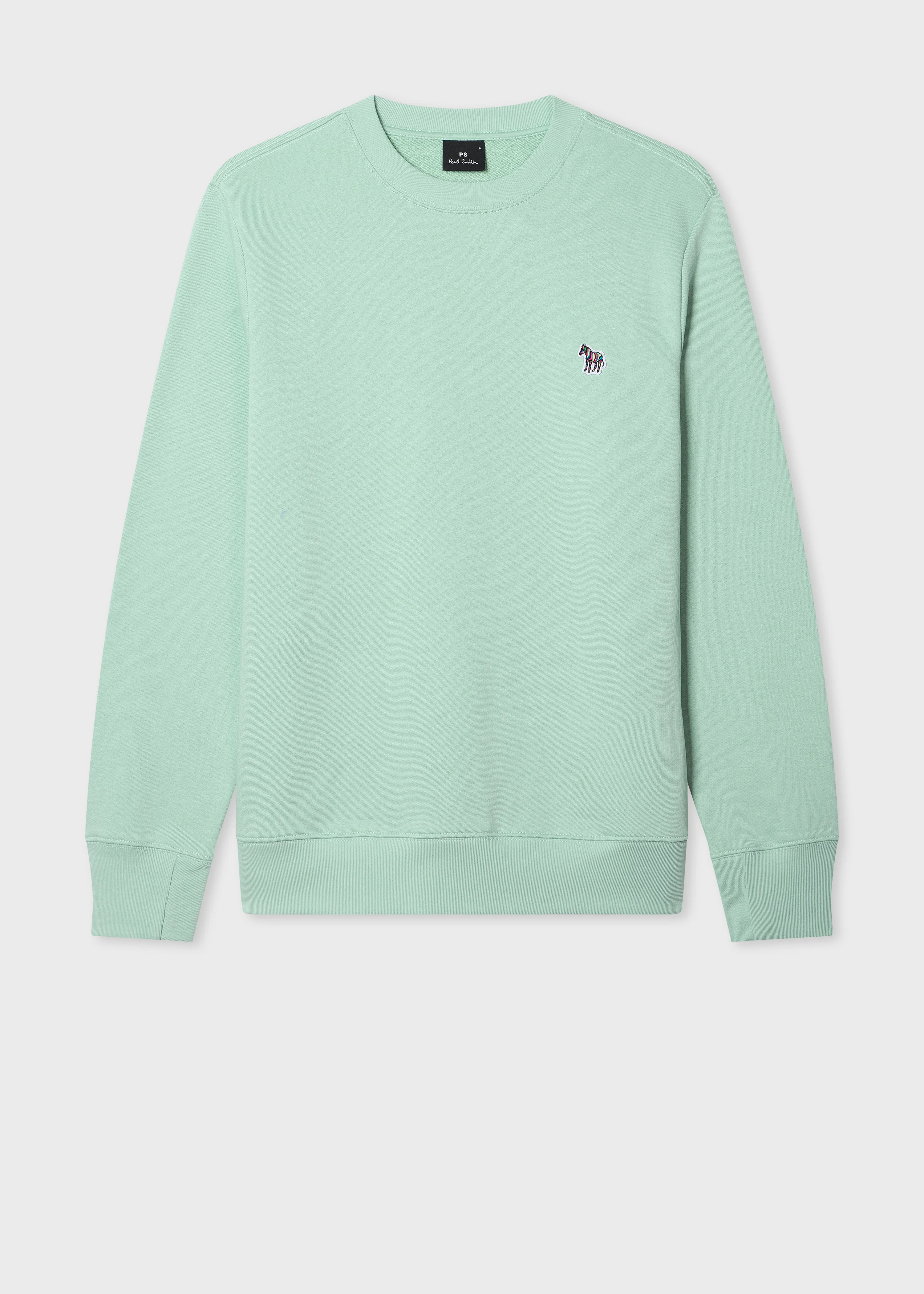 Mint Green Organic Cotton Zebra Logo Sweatshirt - 1