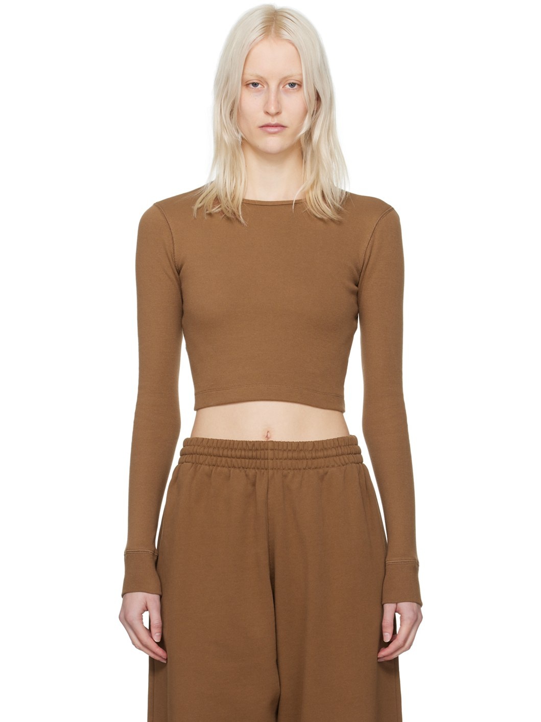 Brown Hailey Bieber Edition HB Long Sleeve T-Shirt - 1