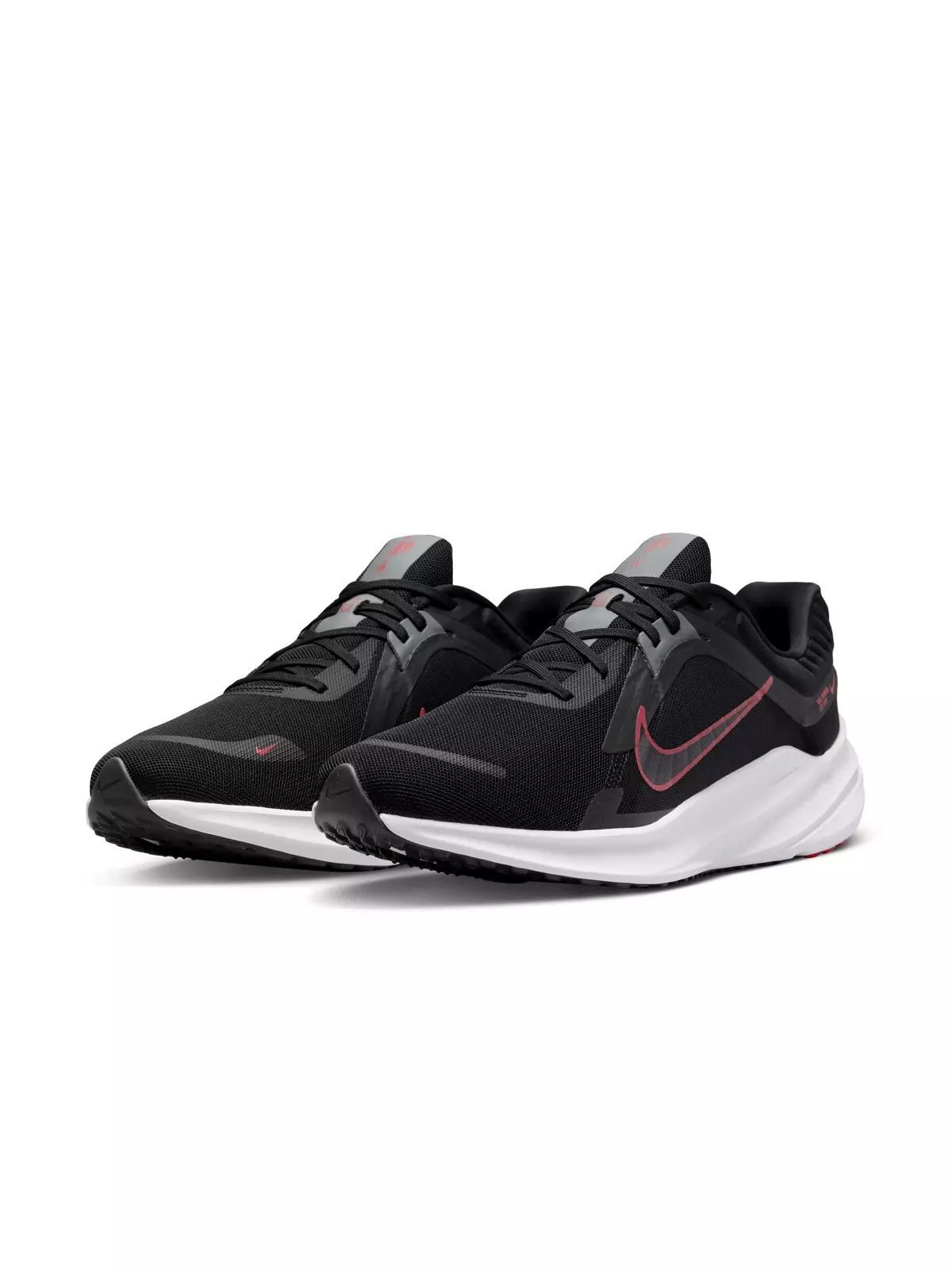Quest 5 "Black/University Red/Smoke Grey" Men's Running Shoe - 3