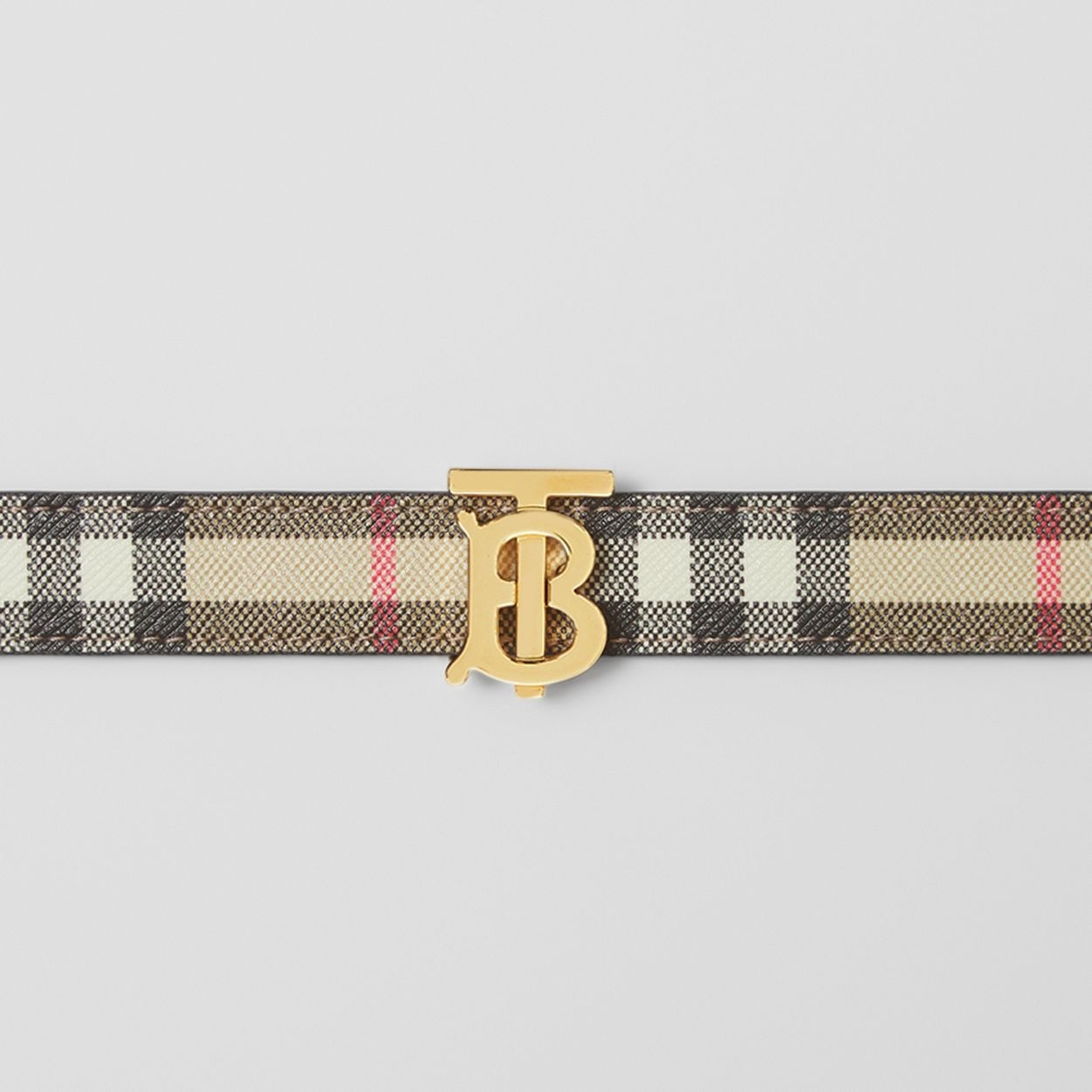 Reversible Vintage Check and Leather Belt - 2