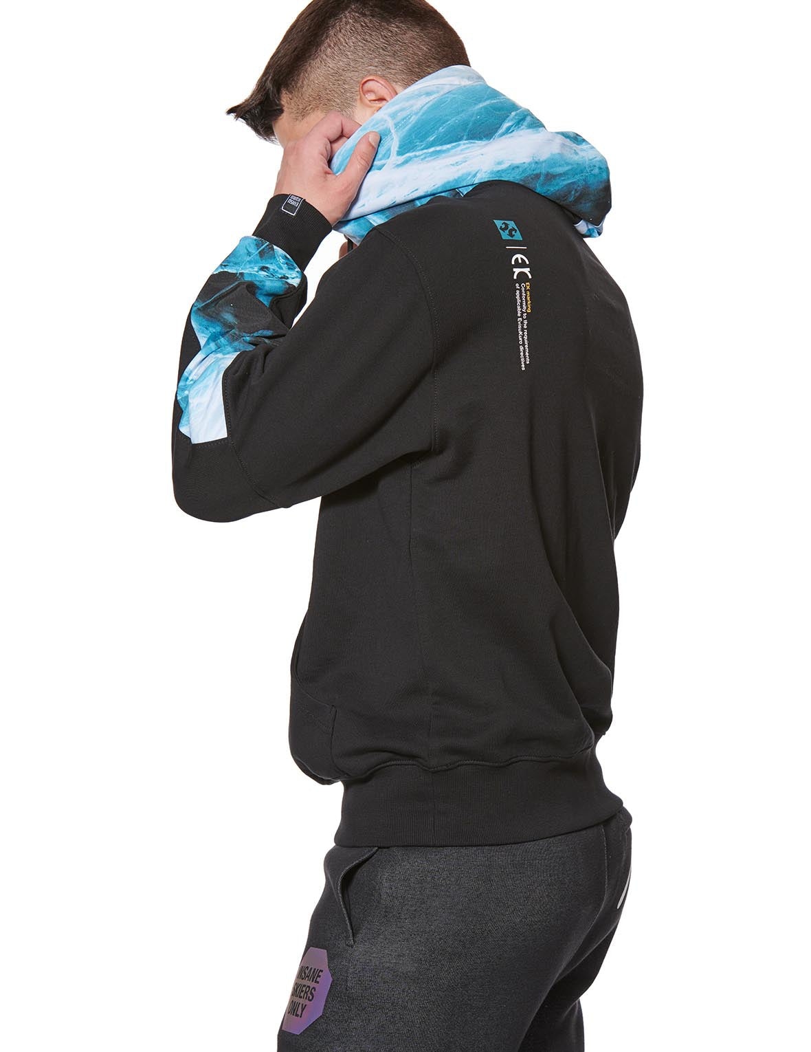 Glacier Print Panel Hoodie - 9