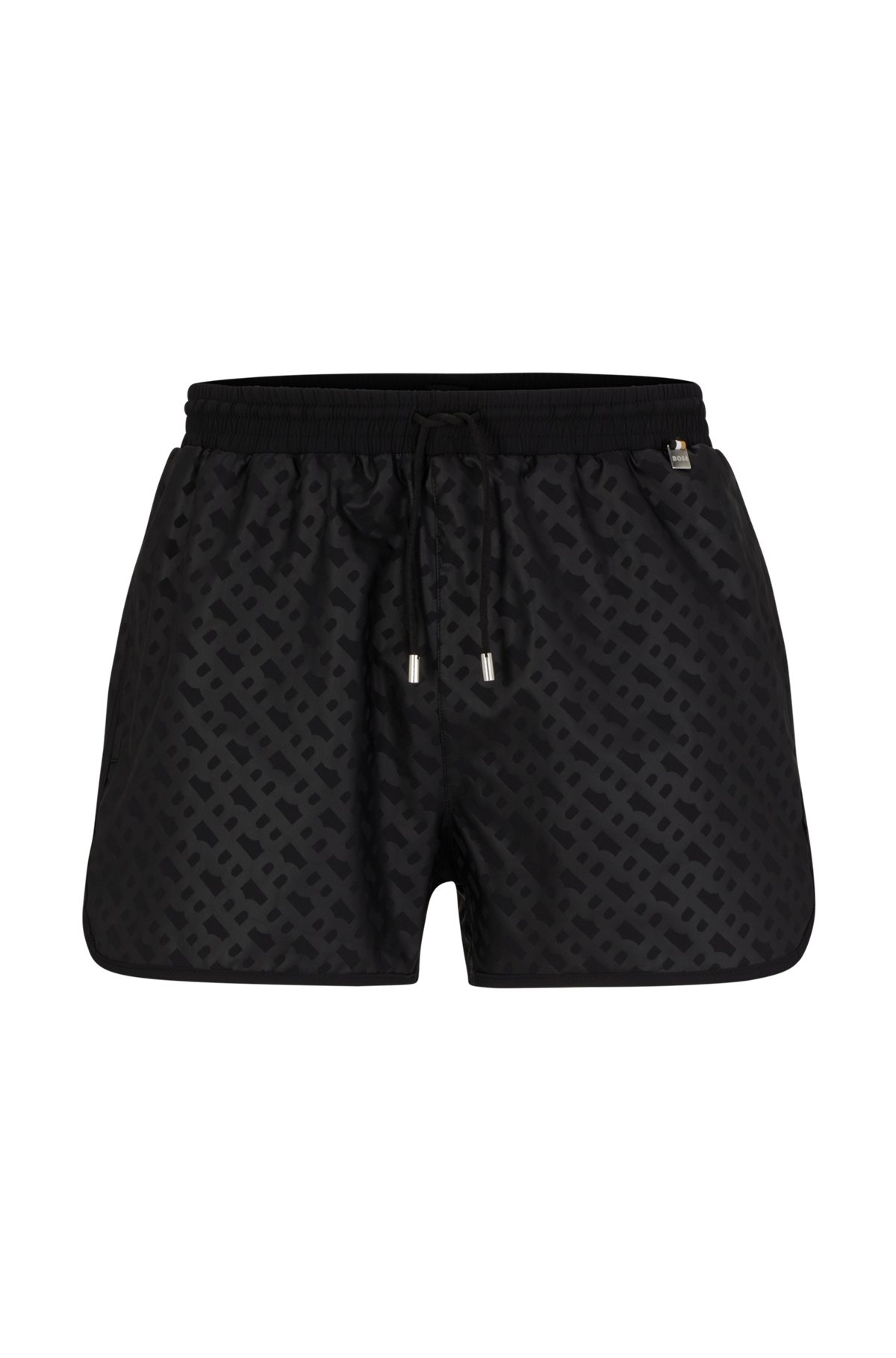 MONOGRAM-PRINT SWIM SHORTS IN QUICK-DRYING FABRIC - 1