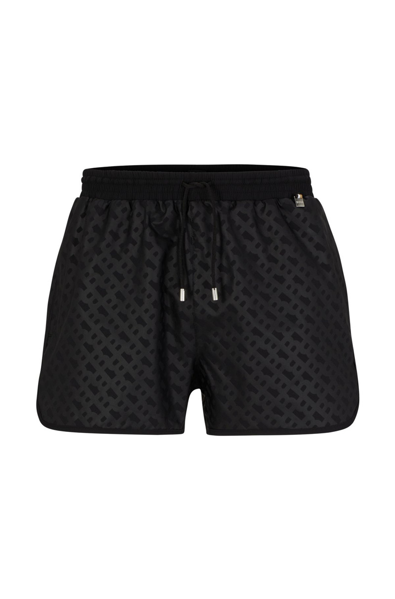 MONOGRAM-PRINT SWIM SHORTS IN QUICK-DRYING FABRIC 1