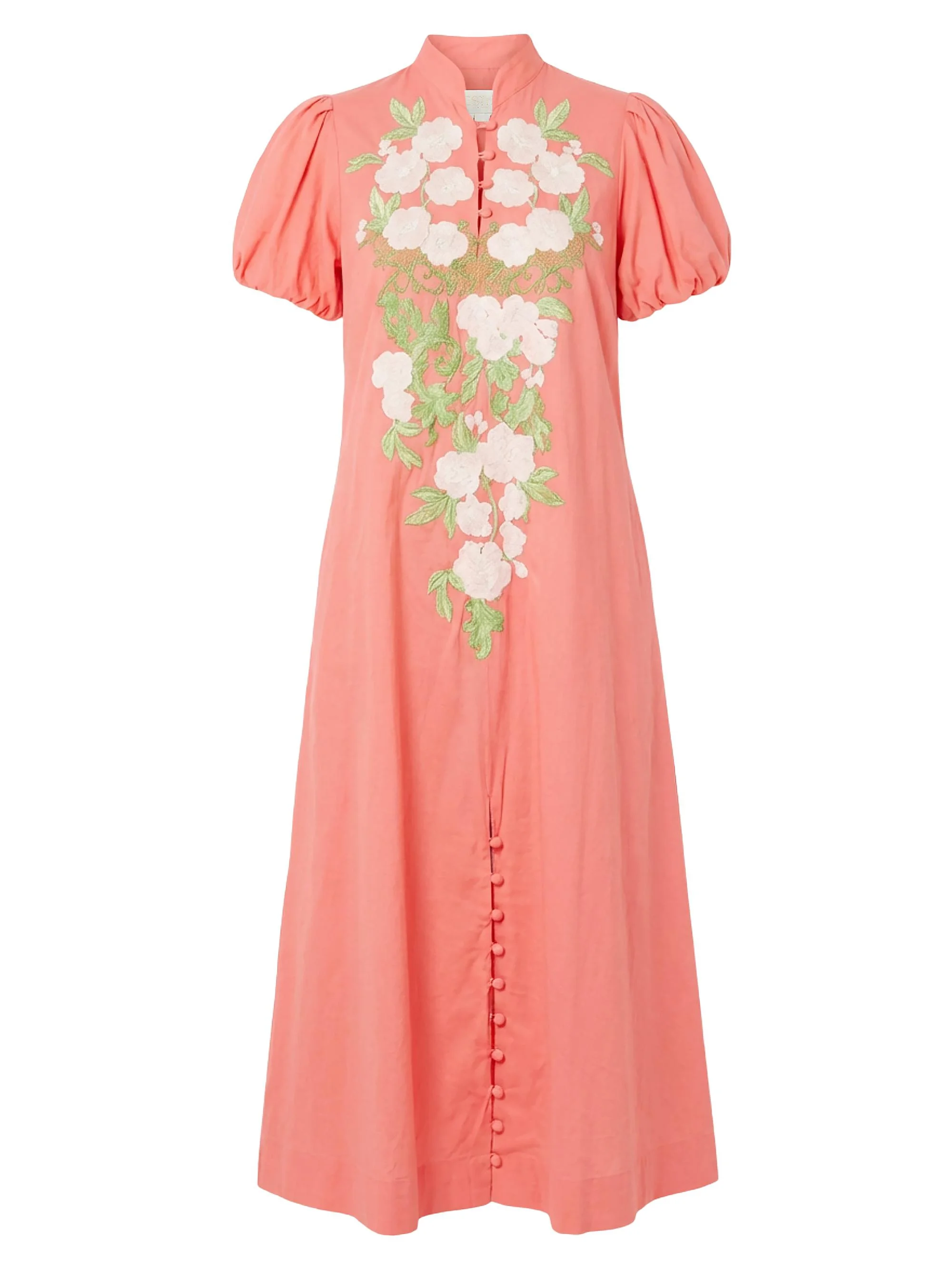 Women's Elliana Cotton Barong-Style Midi-Dress - Fresco Sunset - 1