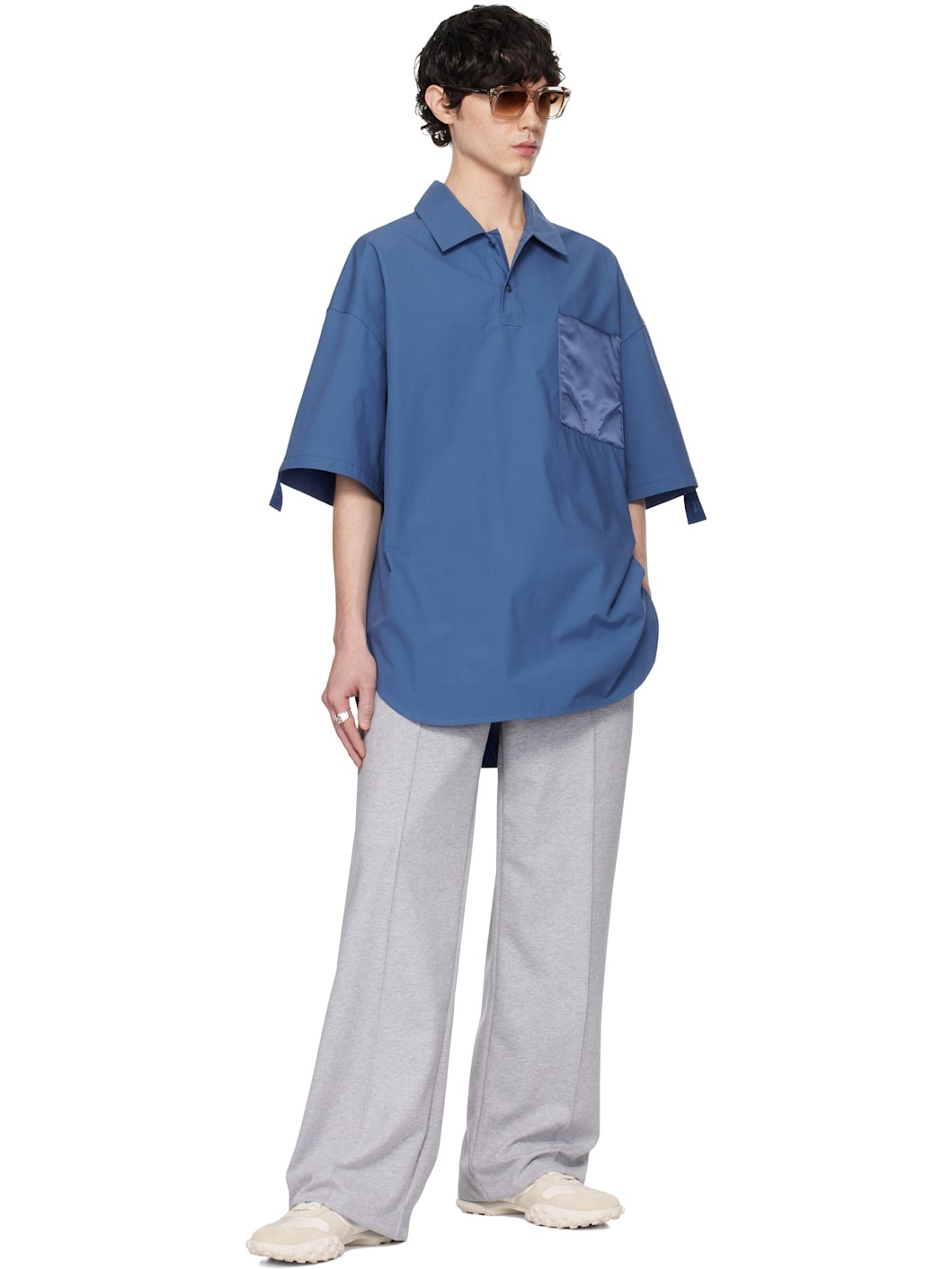 Blue Quilted Pocket Polo - 4