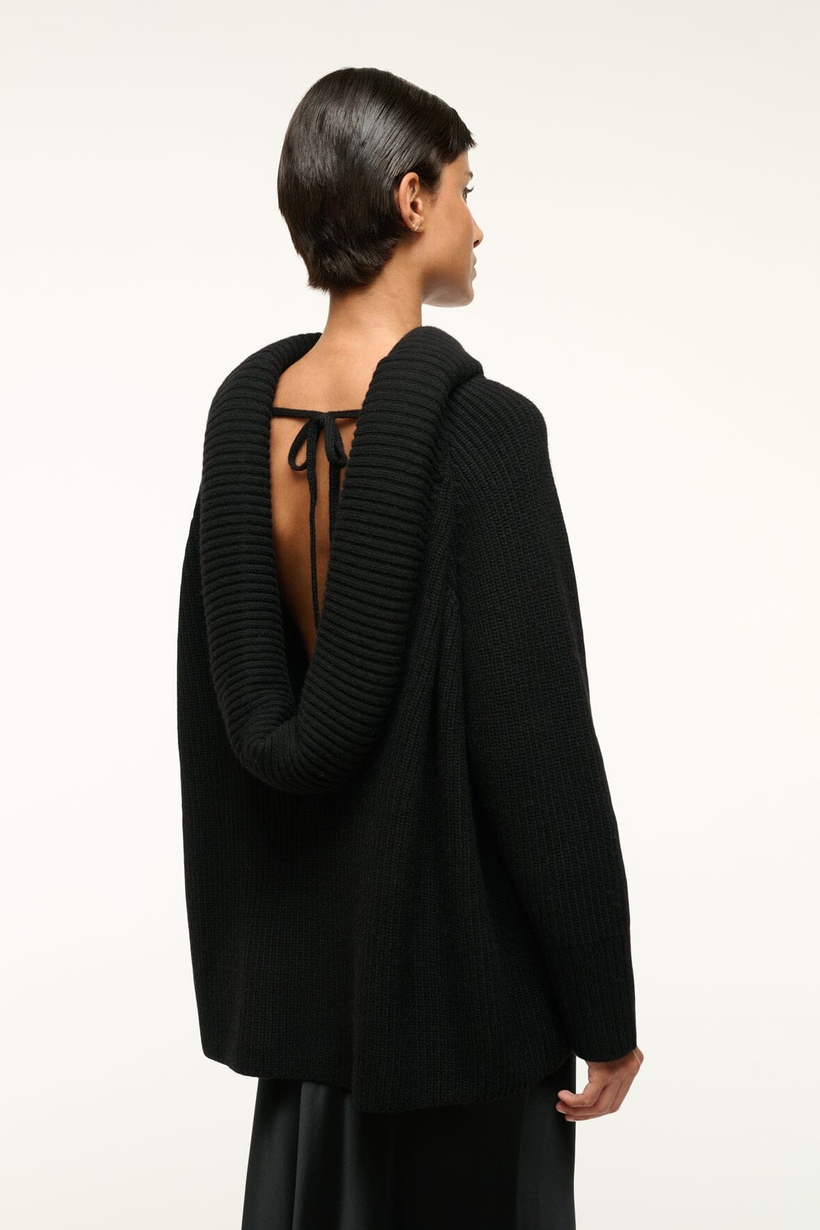STAUD WAVERLY SWEATER BLACK - 3