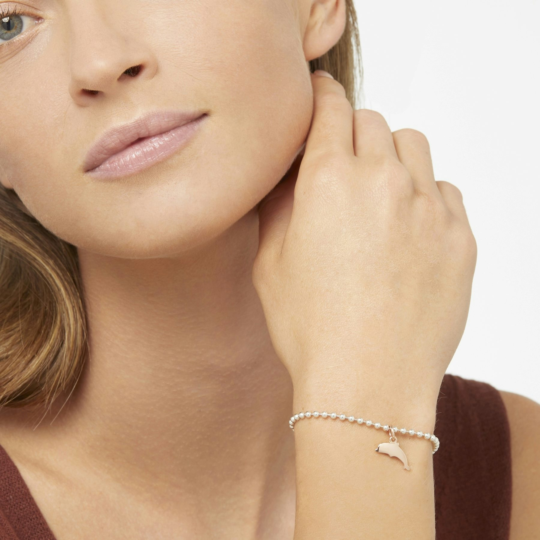 ROSE GOLD DOLPHIN CHARM - 3