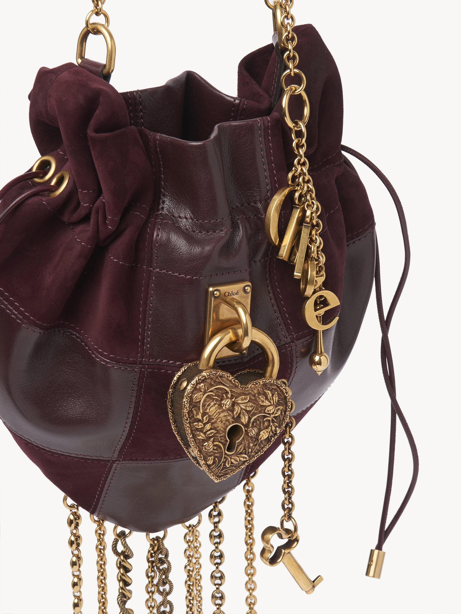 CHÂTEAU TREASURES CROSSBODY BAG IN GRAINED & SUEDE LEATHER - 7