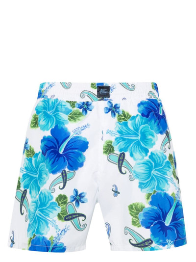 Etro floral paisley-print swim shorts outlook