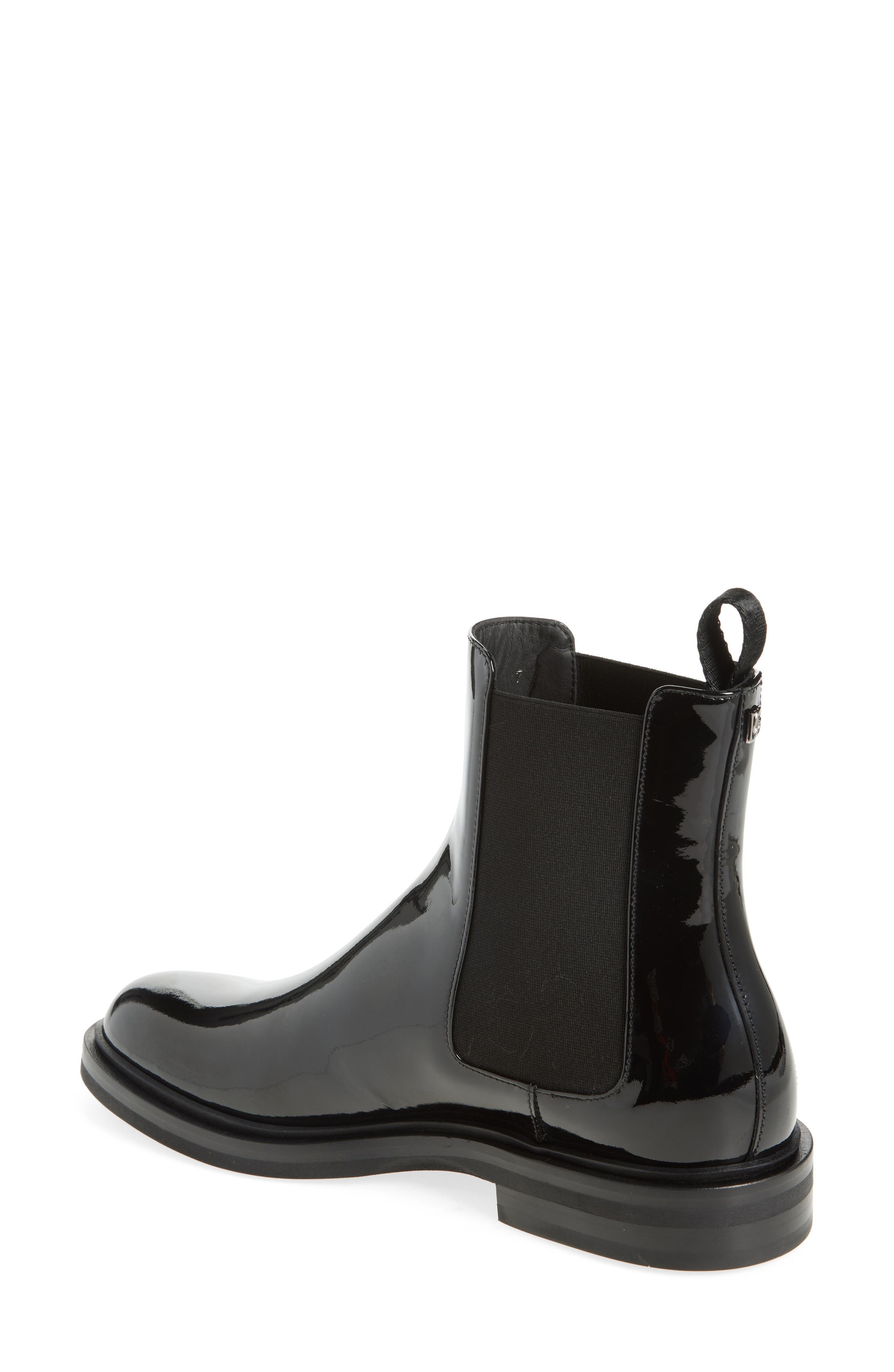 Dolce&Gabbana Vernice Patent Leather Chelsea Boot in 80999 Nero at Nordstrom - 2