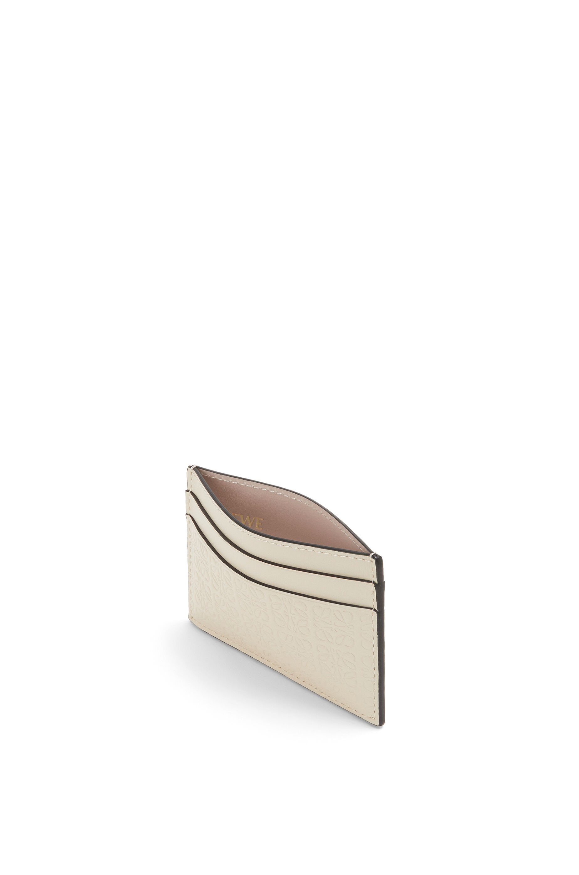Repeat plain cardholder in embossed silk calfskin - 2