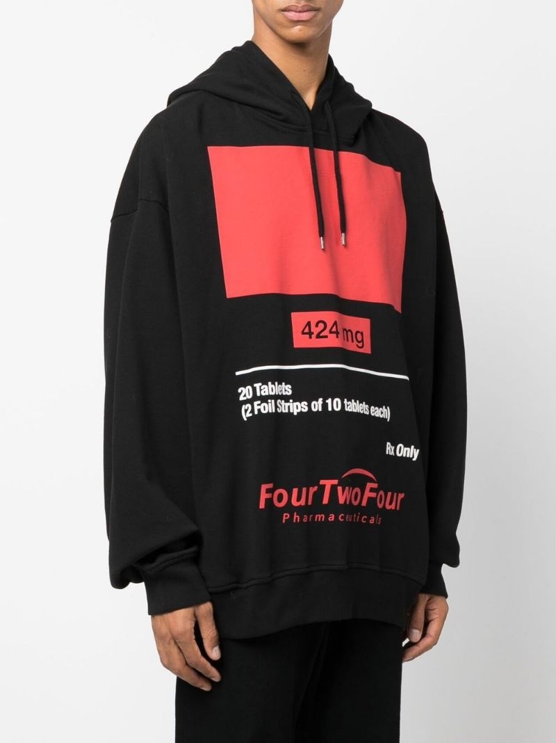 logo-print pullover hoodie - 3