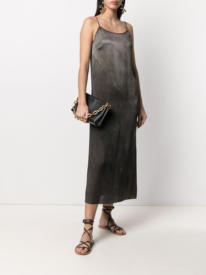 UMA WANG sleeveless silk-blend midi dress outlook