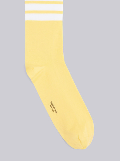 Thom Browne Yellow Cotton Mid-Calf 4-Bar Socks outlook