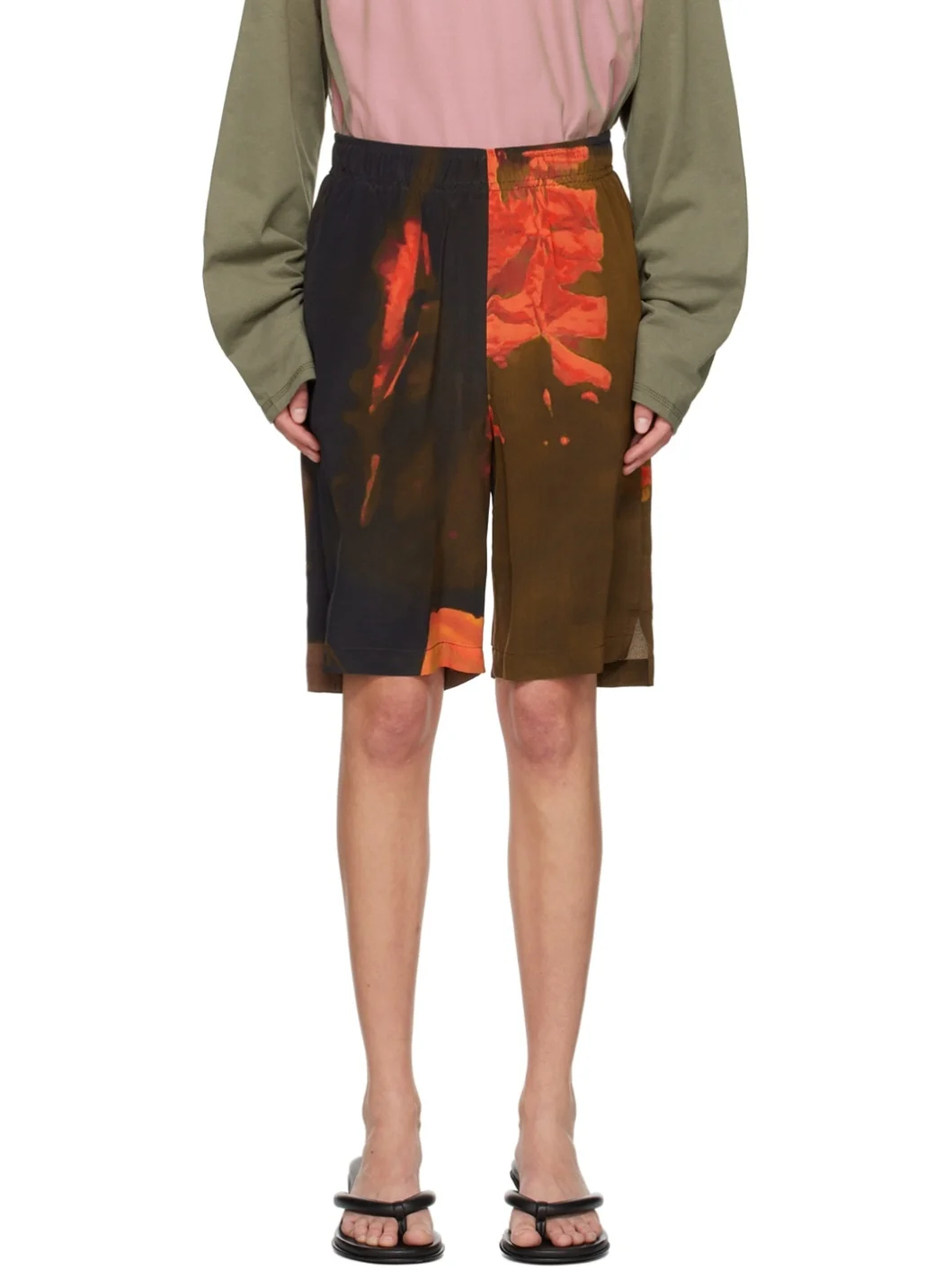 Multicolor Print Shorts - 1