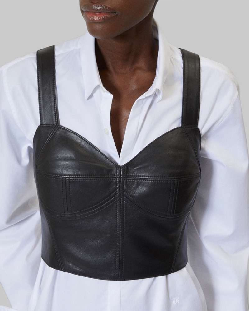 BLACK LEATHER BUSTIER TOP 5