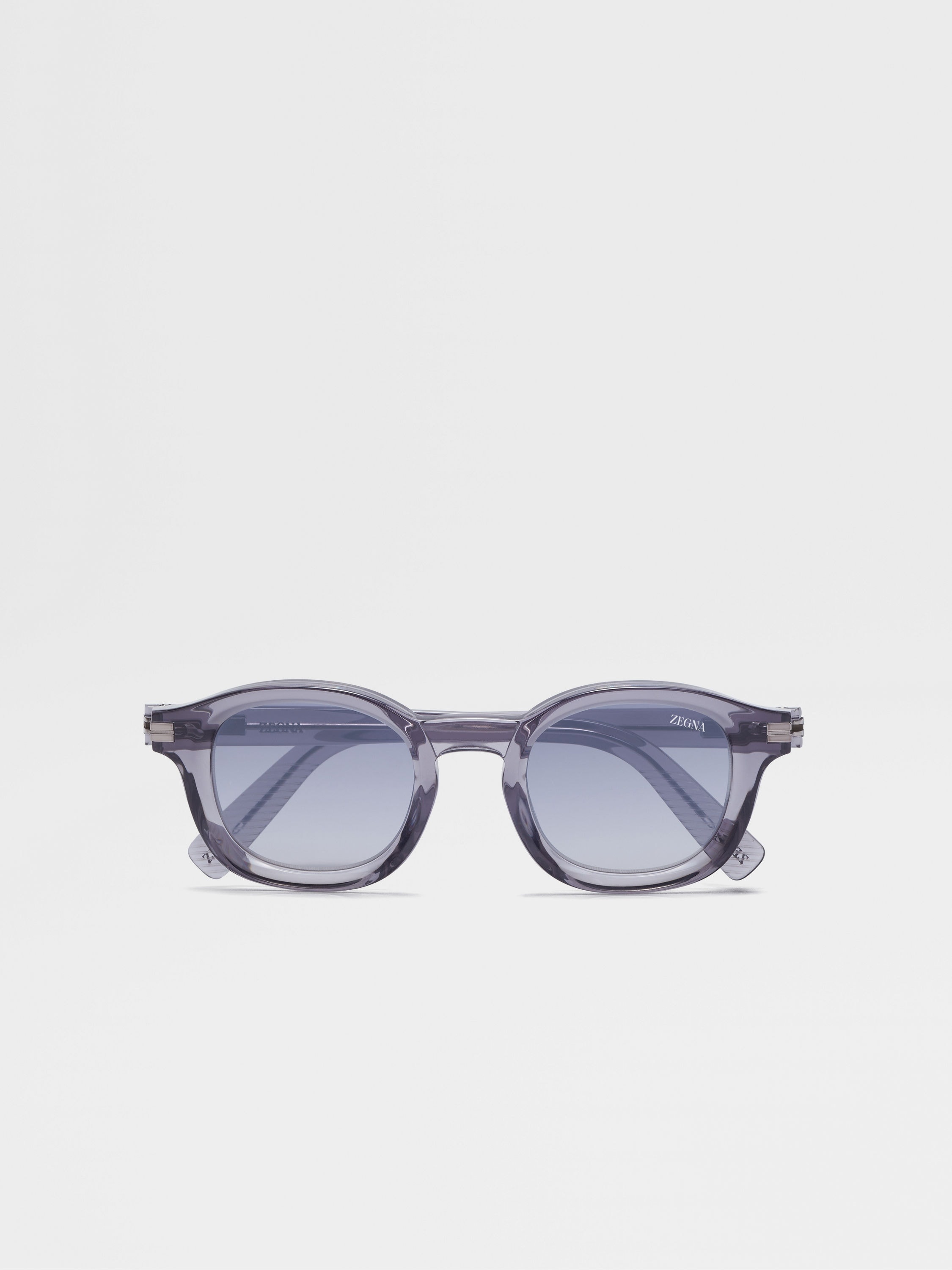 TRANSPARENT GREY AURORA I ACETATE SUNGLASSES - 1