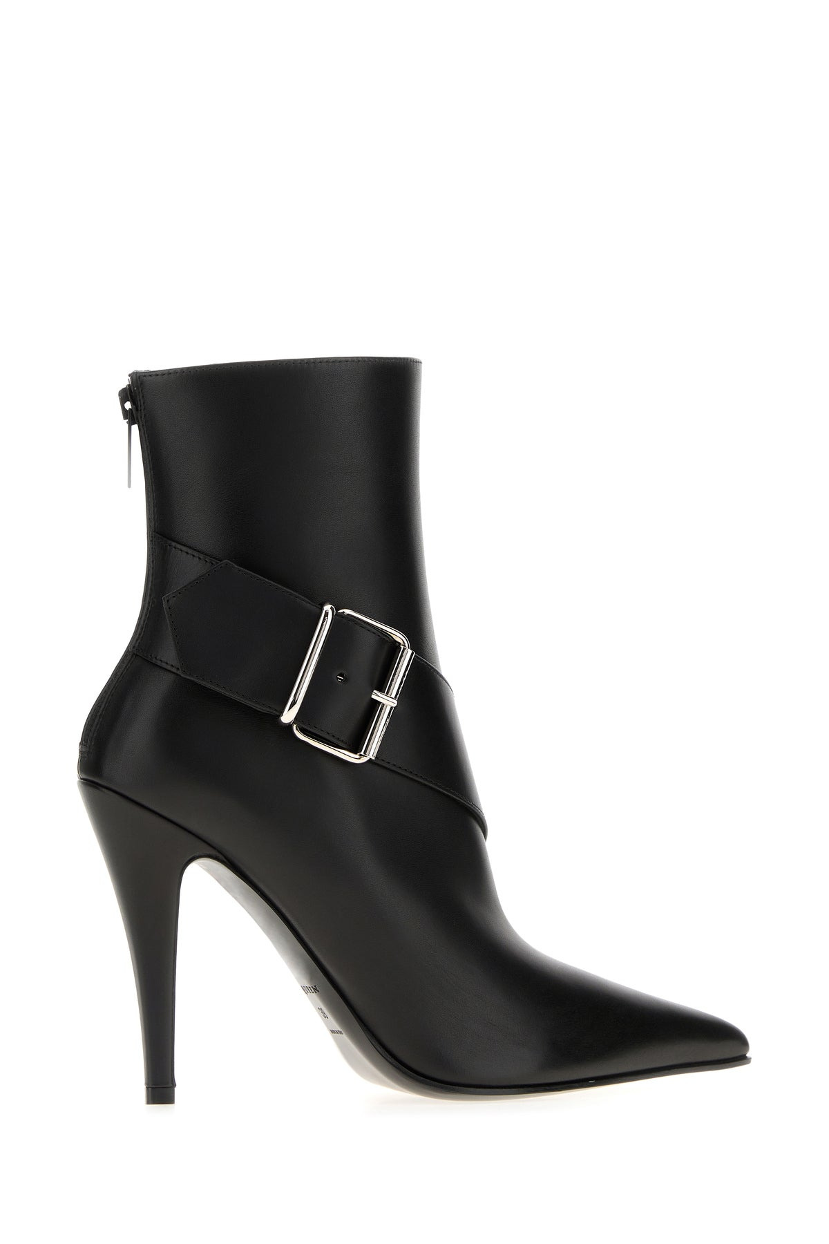 Black leather ankle boots - 3