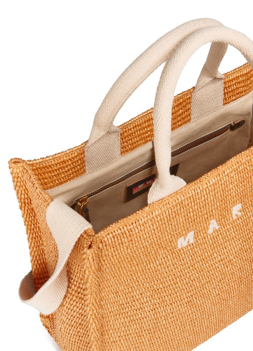 Raffia-Effect Small Tote Bag - 5