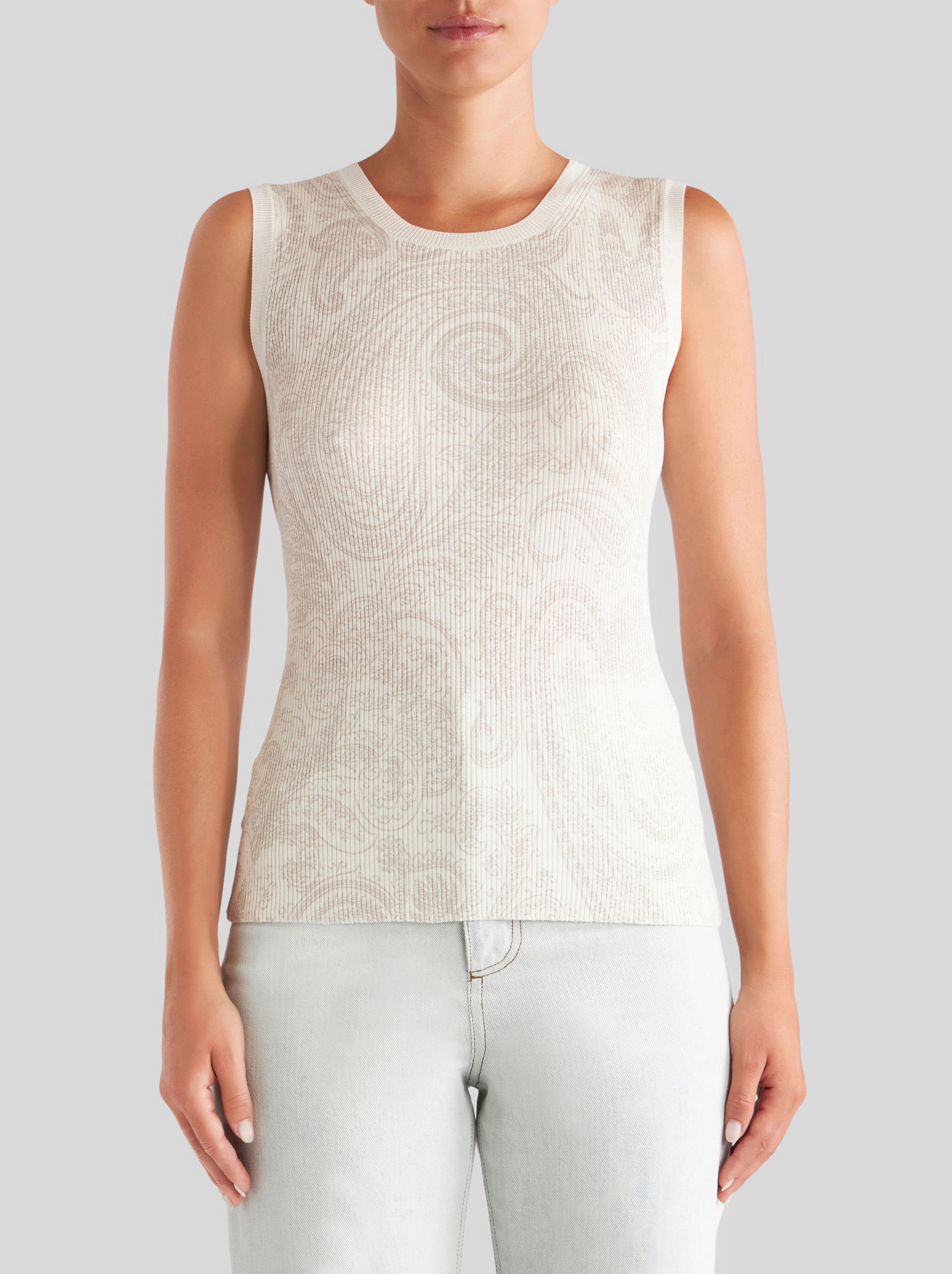 PAISLEY KNIT TANK TOP - 2