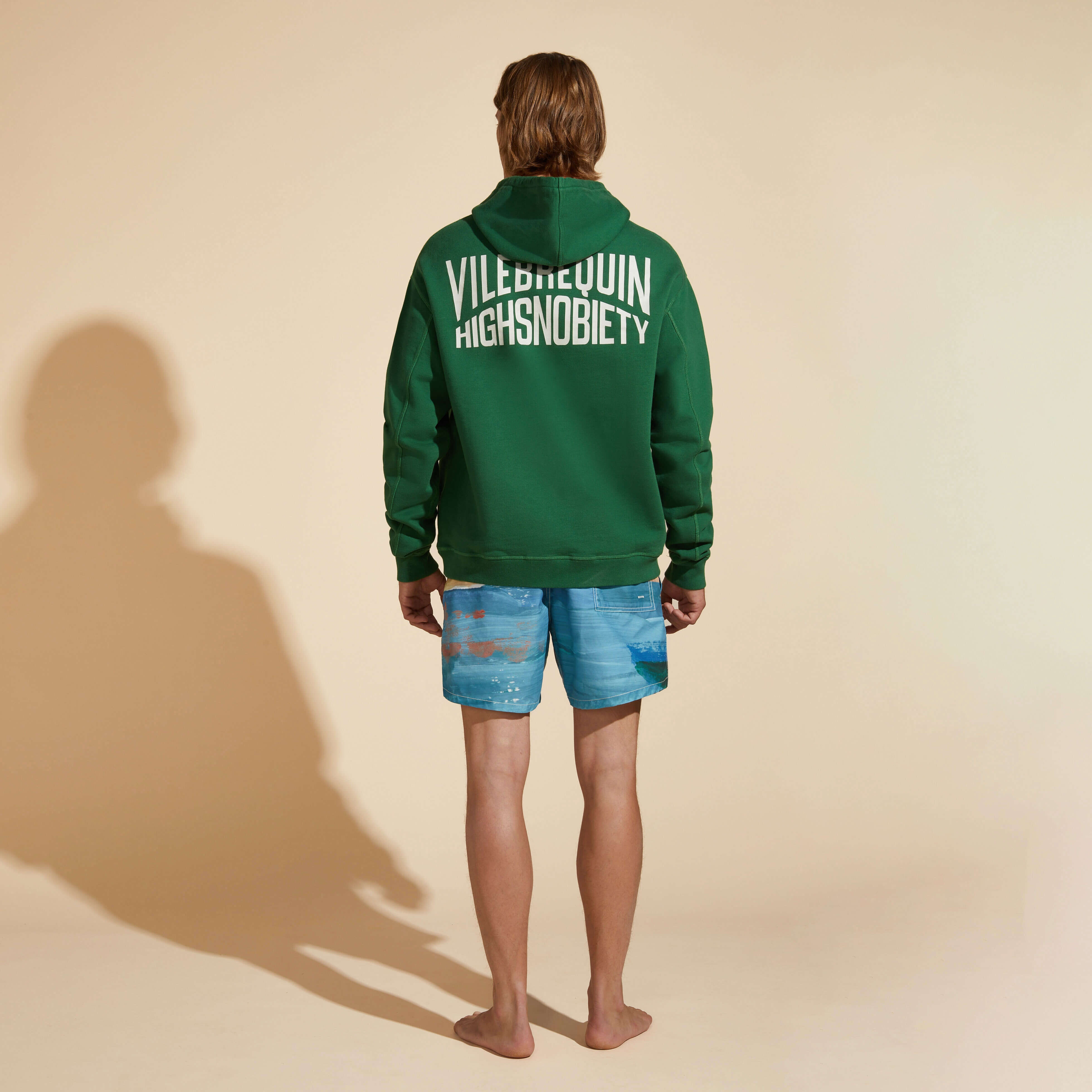 Men Cotton Hoodie Sweatshirt Solid - Vilebrequin x Highsnobiety - 4