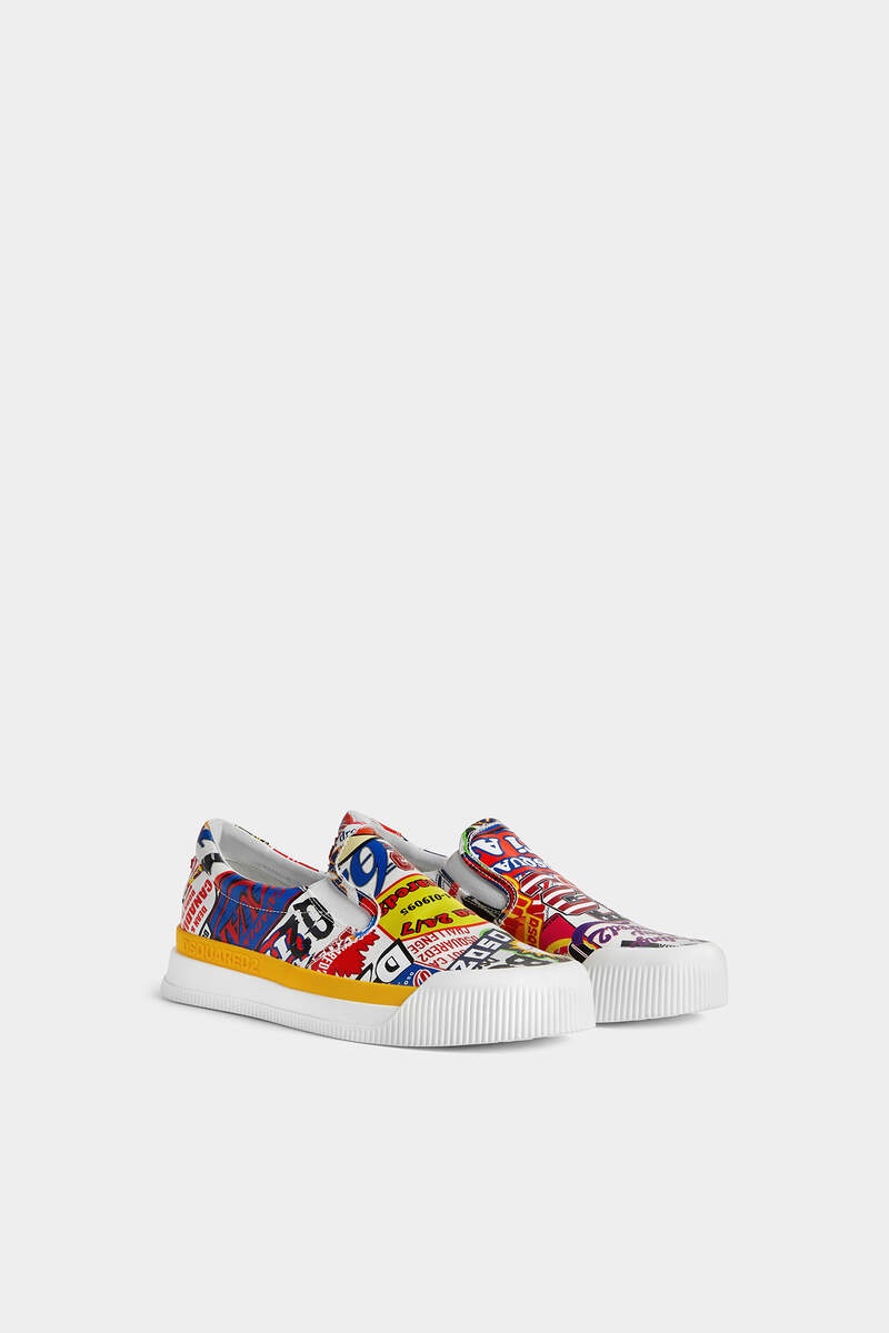 NEW JERSEY LOGOMANIA SLIP ON SNEAKERS - 2