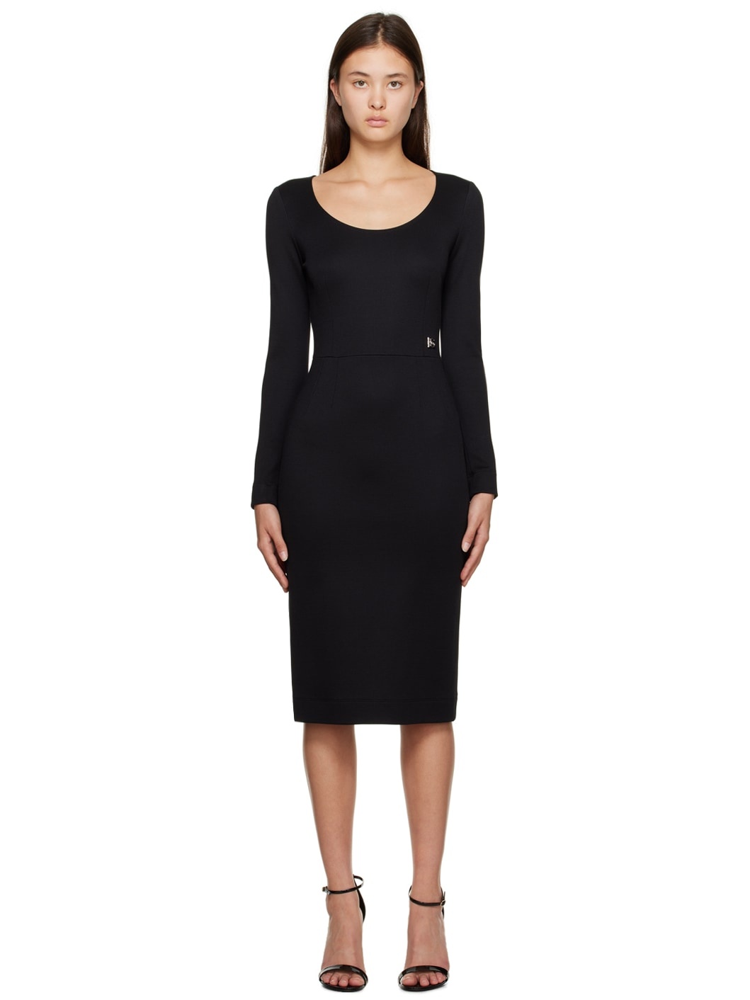 Black Milano Midi Dress - 1