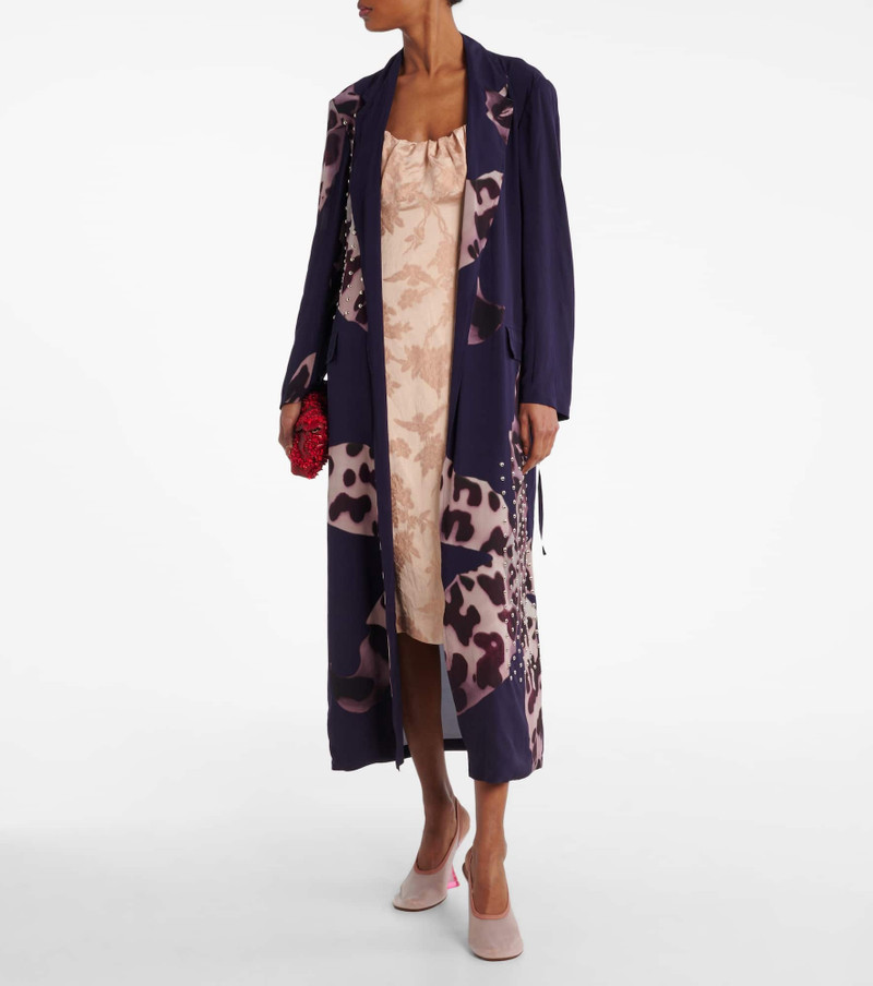 Dries Van Noten Printed embellished wrap dress outlook