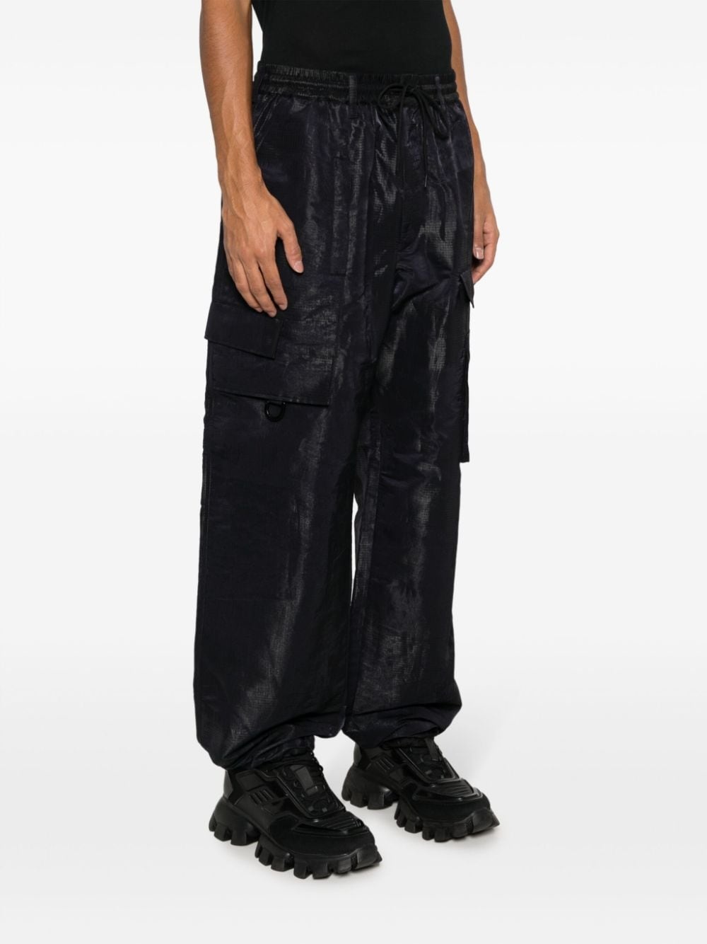 jacquard ripstop cargo trousers - 3